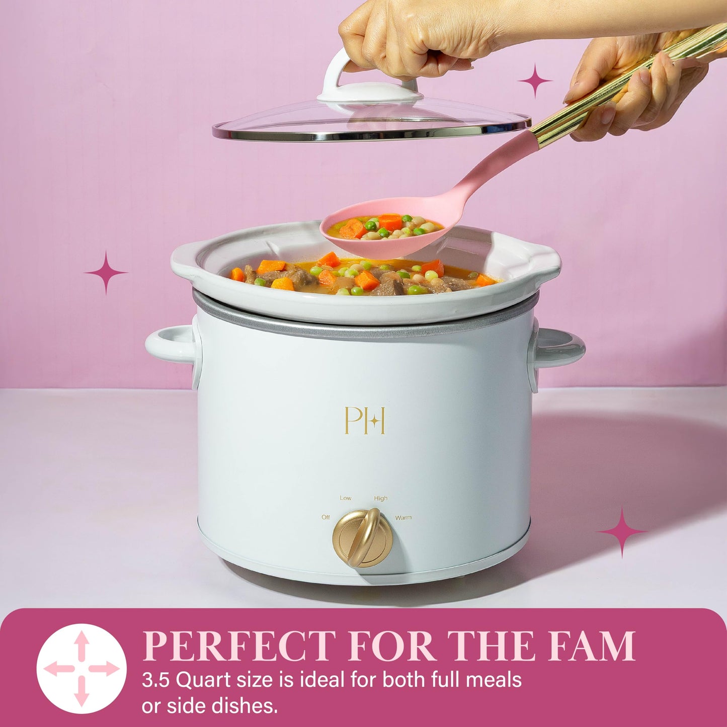 Paris Hilton 6-Quart Manual Slow Cooker