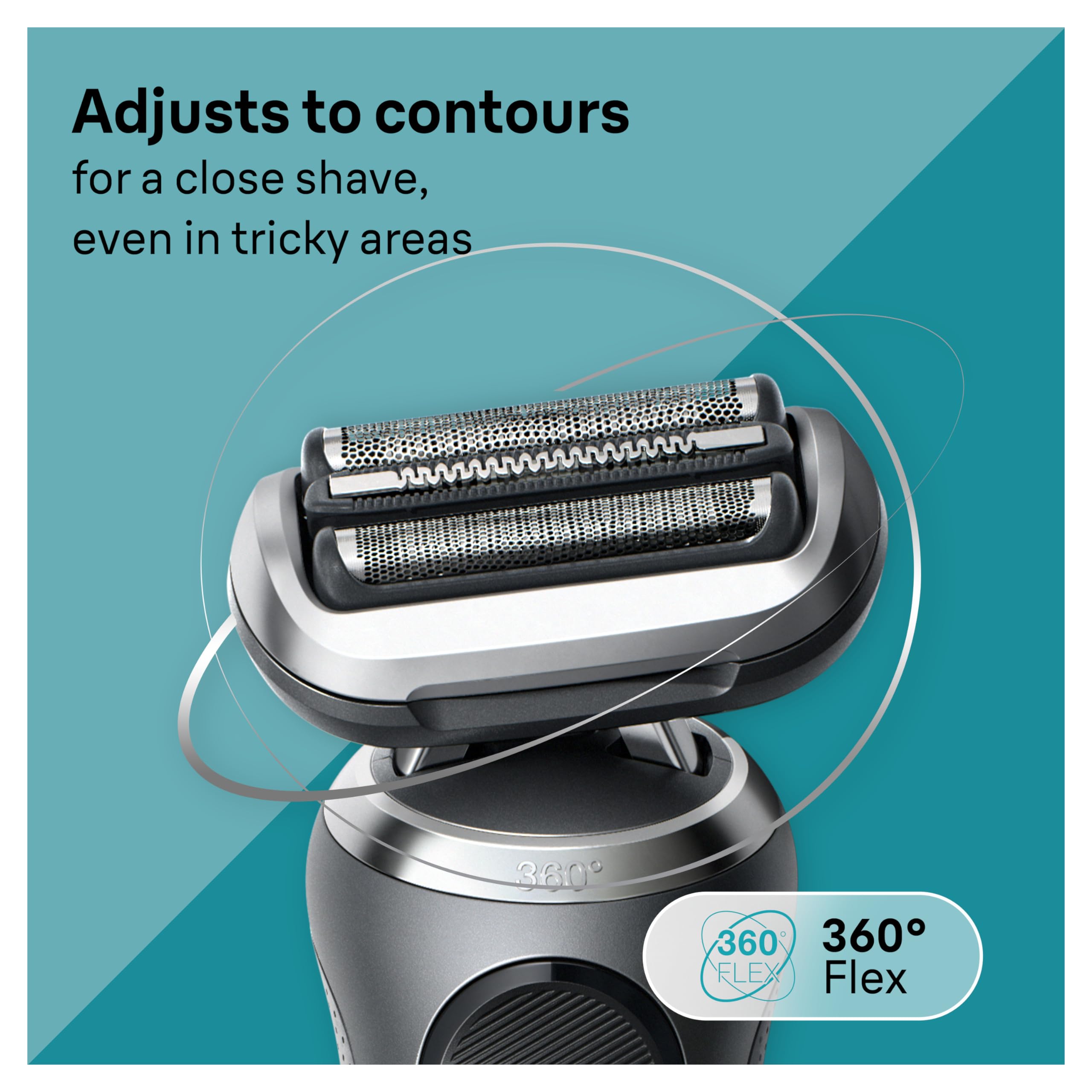 Braun Series 7 7071cc Flex Electric Razor for Men with SmartCare Center, Precision Trimmer, Wet & Dry, Rechargeable, Cordless Foil Shaver, Silver
