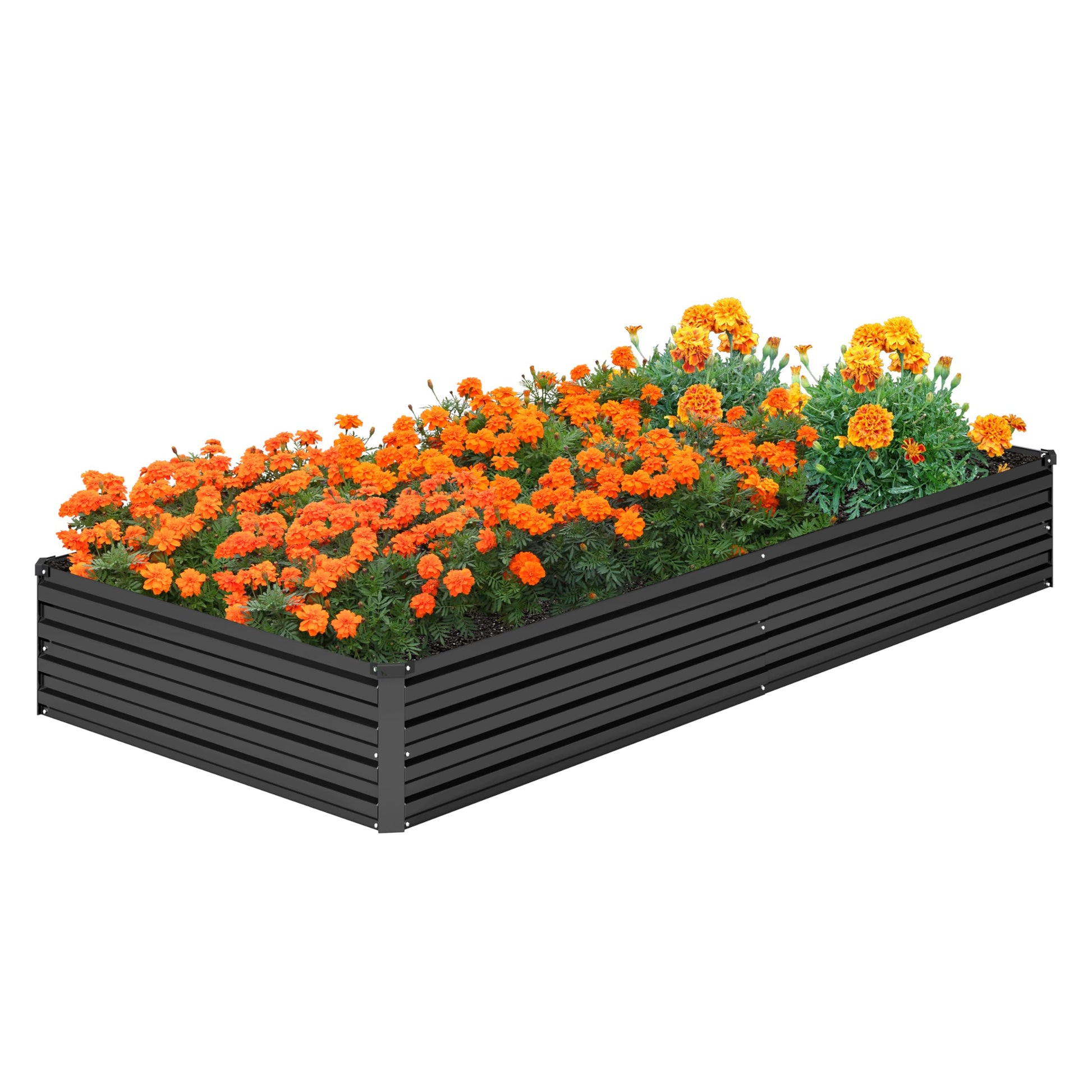 DIIYIV Galvanized Raised Garden Bed,Raised Graden Bed-Square Metal Garden Bed,Large Planter Raised Bed Outdoor,Garden Box for Vegetables,Flower,herb