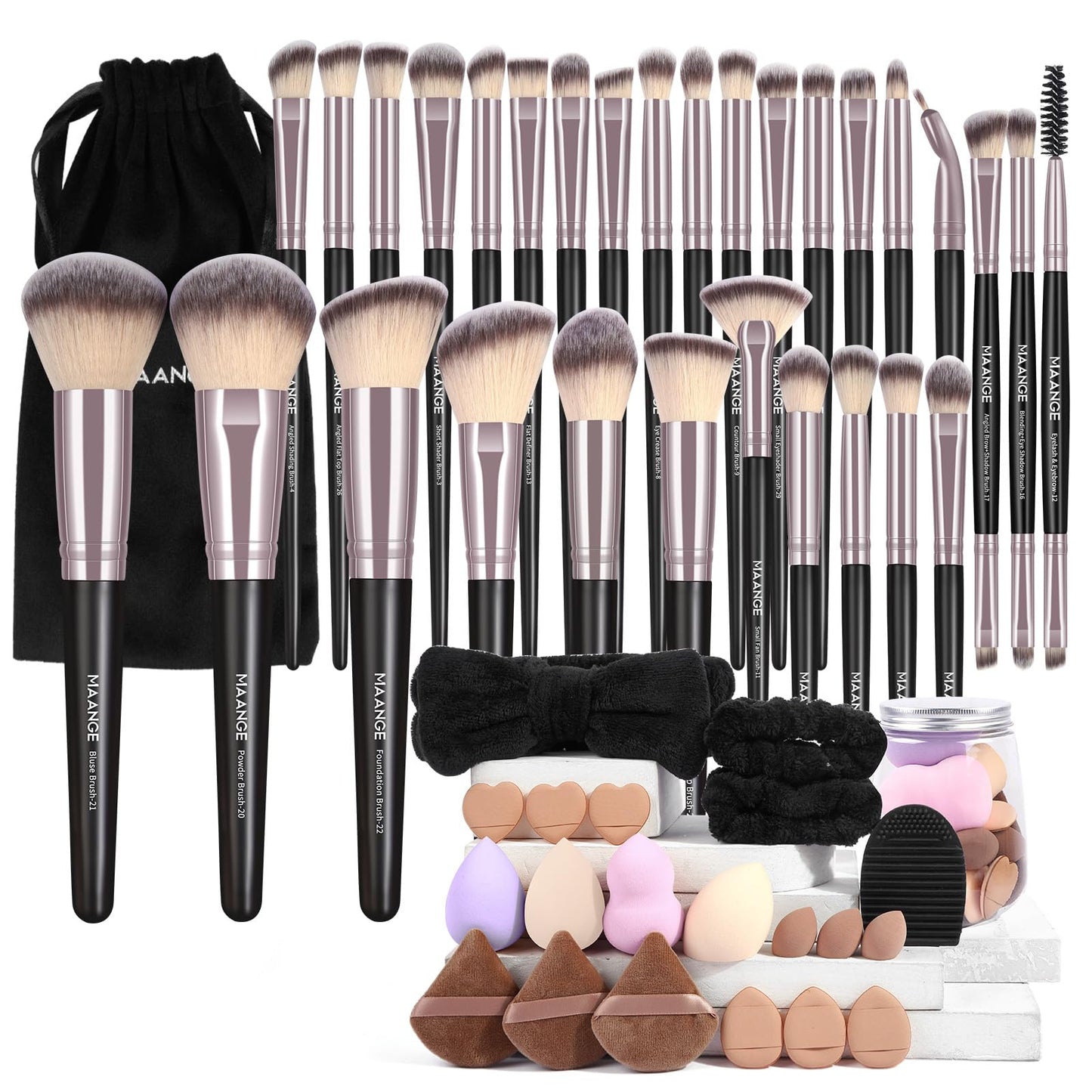 MAANGE Makeup Brushes 51 Pcs Makeup Kit
