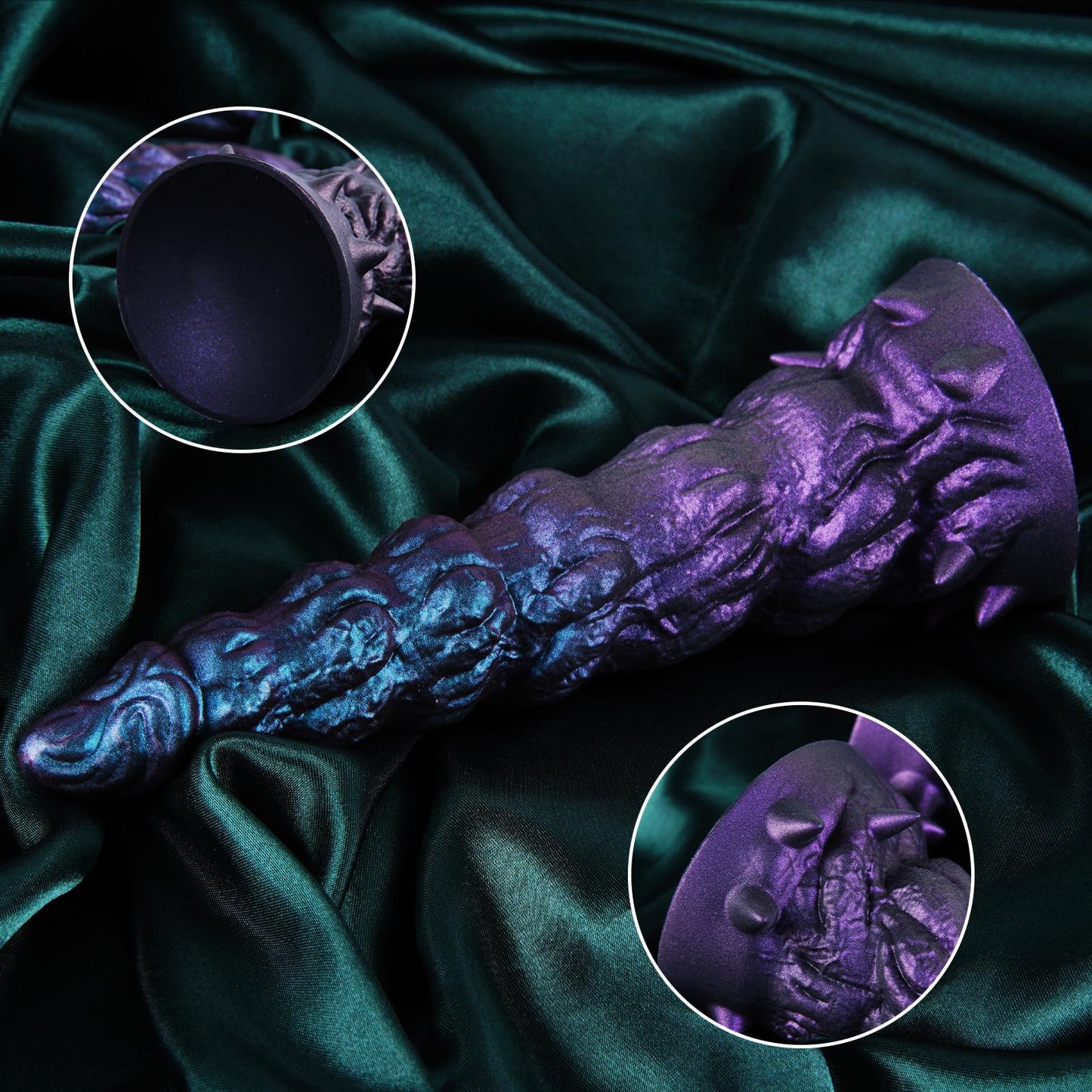 7.3" Small Beginner Ribbed Dildo, Fantasy Anal Silicone Dildo,Alien Cute Tapered Penis with Big Suction Cup for G-Spot, Vaginal & Anal Stimulation,Monster Adult Toy for Men,Women Play