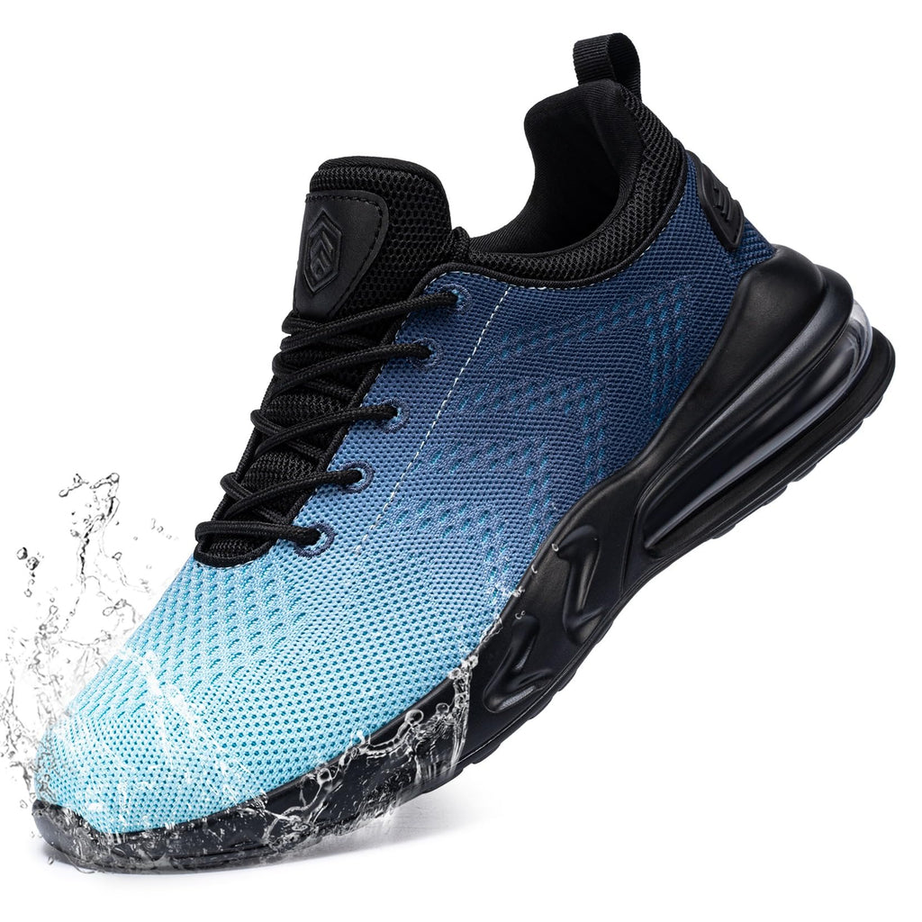 LARNMERN Men Non Slip Work Sneakers Water Resistant Food Service Zapatos Trabajo Antideslizantes Walking Shoes Waterproof Shoes Slip-on