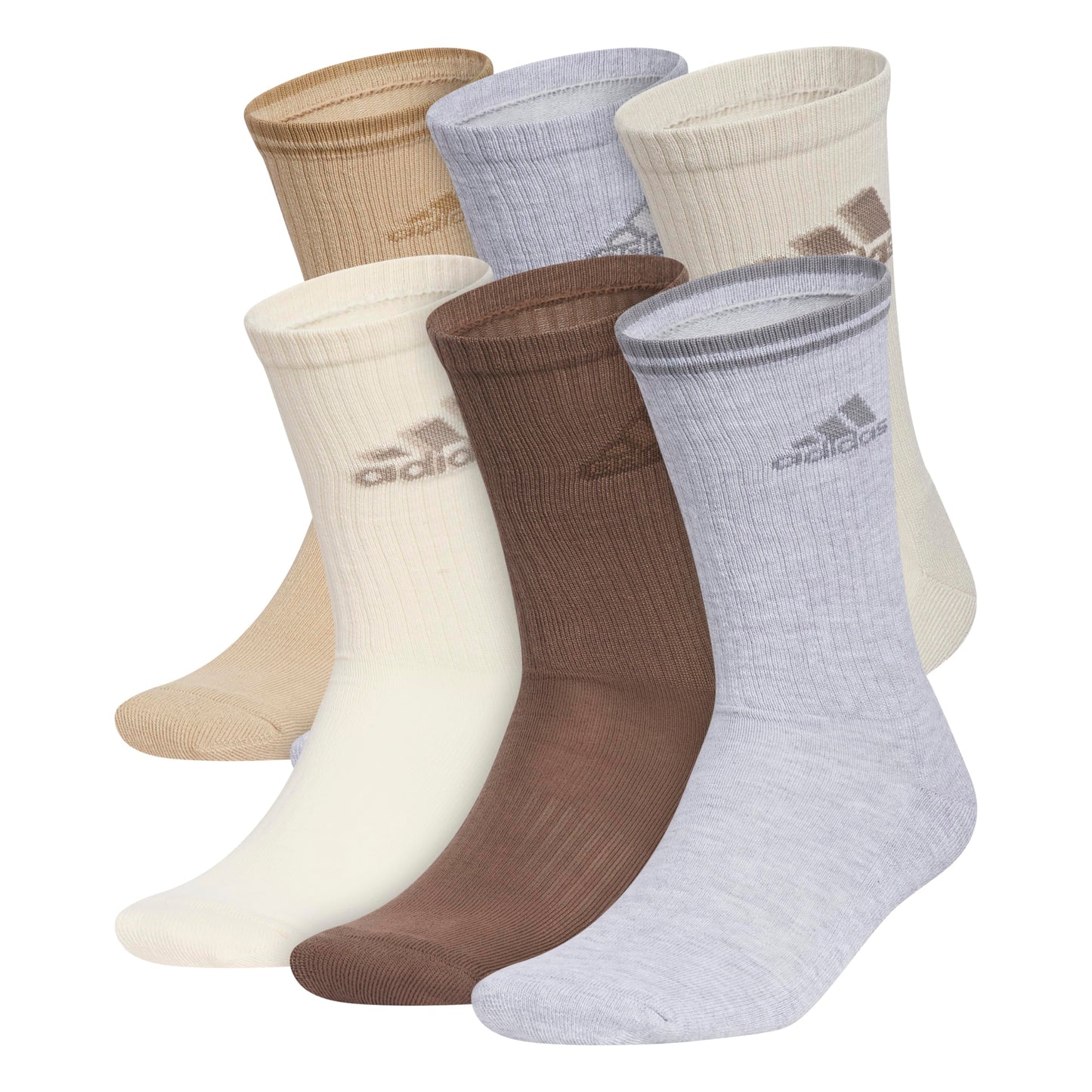 adidas Men's Athletic Cushioned Crew Socks (6 Pairs) Durable & Comfortable