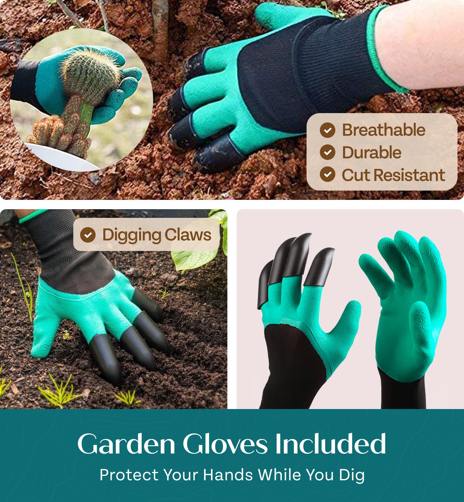 Heavy Duty Gardening Tools - Gardening Gifts for Women, Men, Mom, Dad - Durable, Ergonomic Garden Tools Set