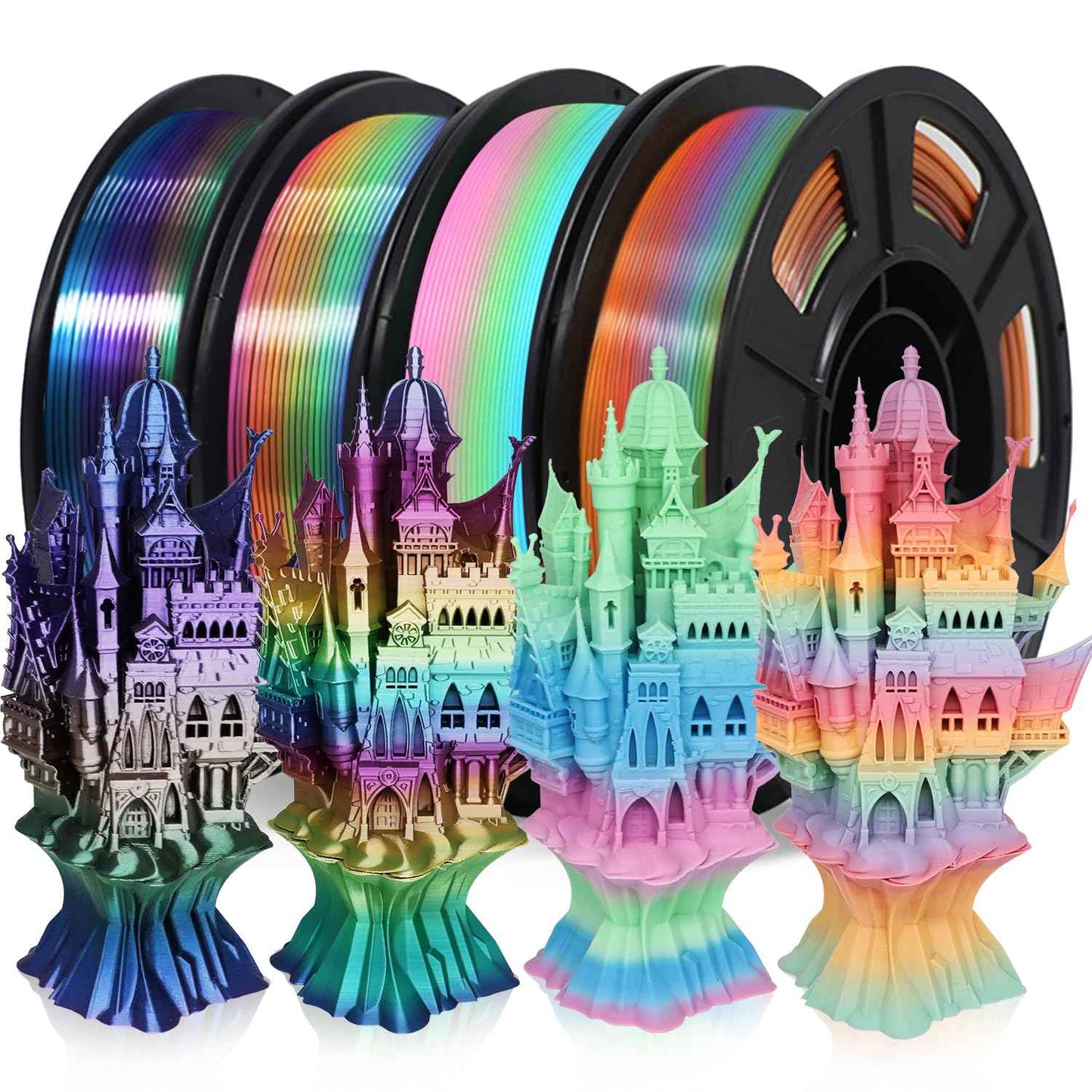 RepRapper PLA Filament Glow Dual PLA Filament 1KG for FDM 3D Printer