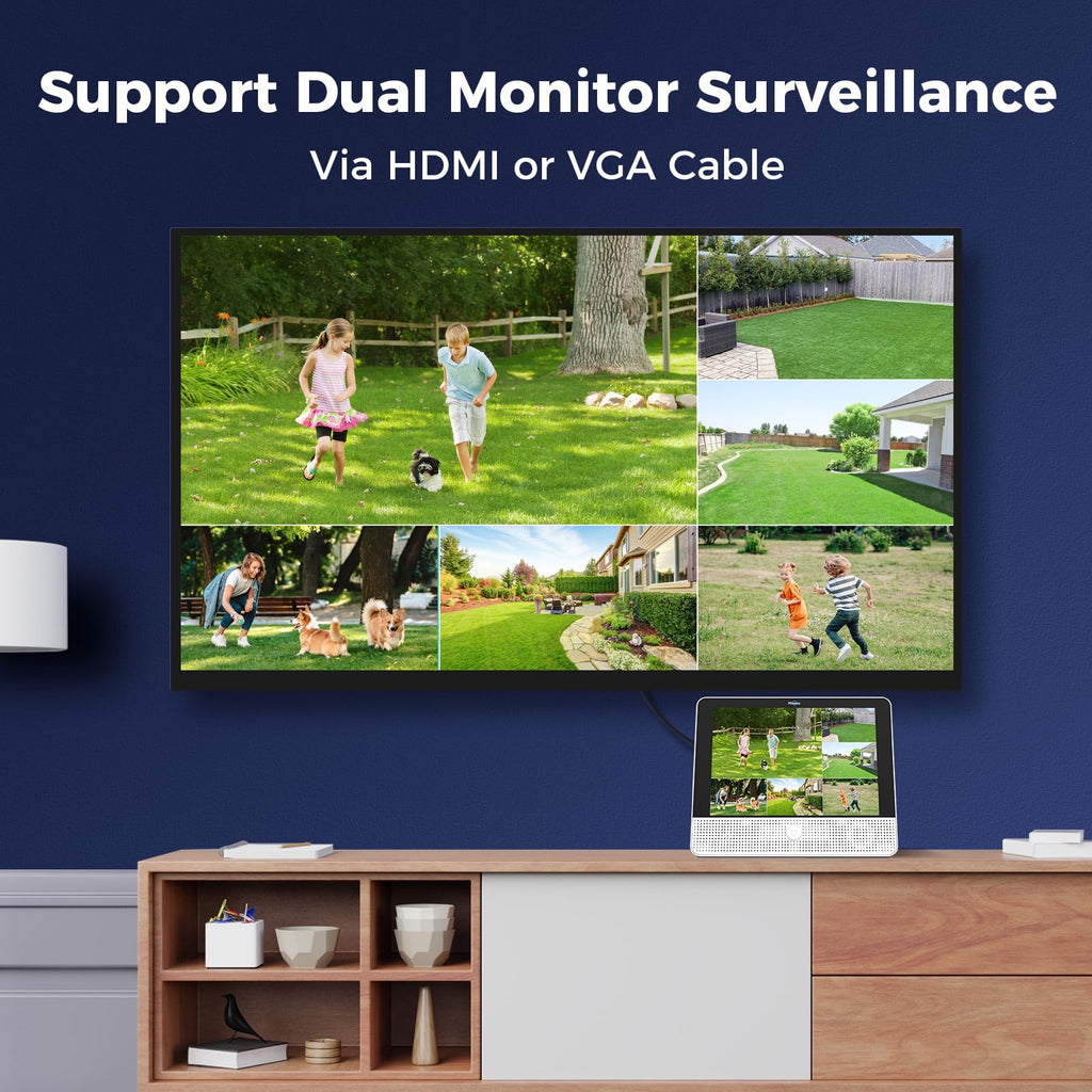 Hiseeu 4K PoE PTZ Security Camera System, 8MP CCTV Wired Security Camera System
