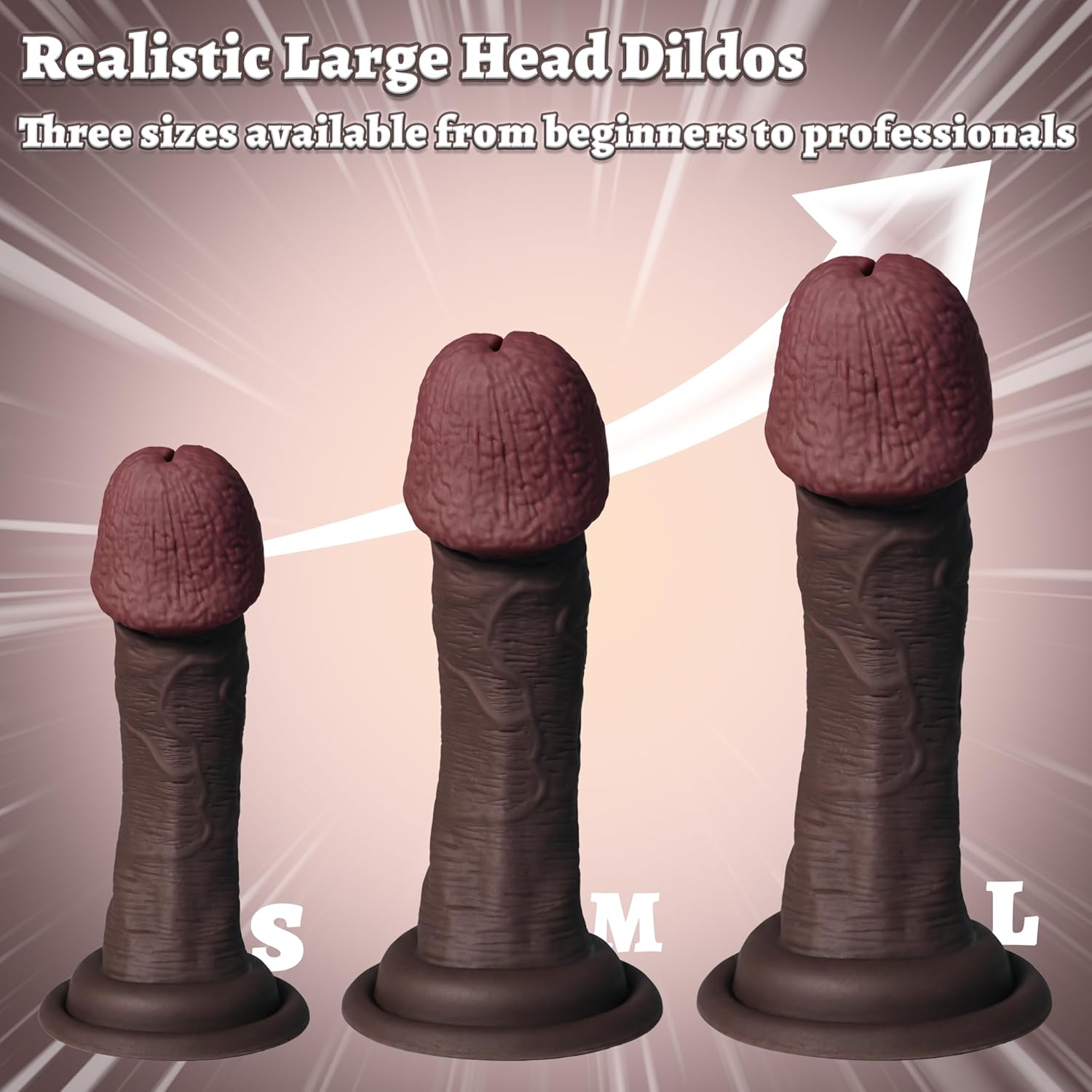 YAIORD Realistic Liquid Silicone Dildo With Suction Cup Black