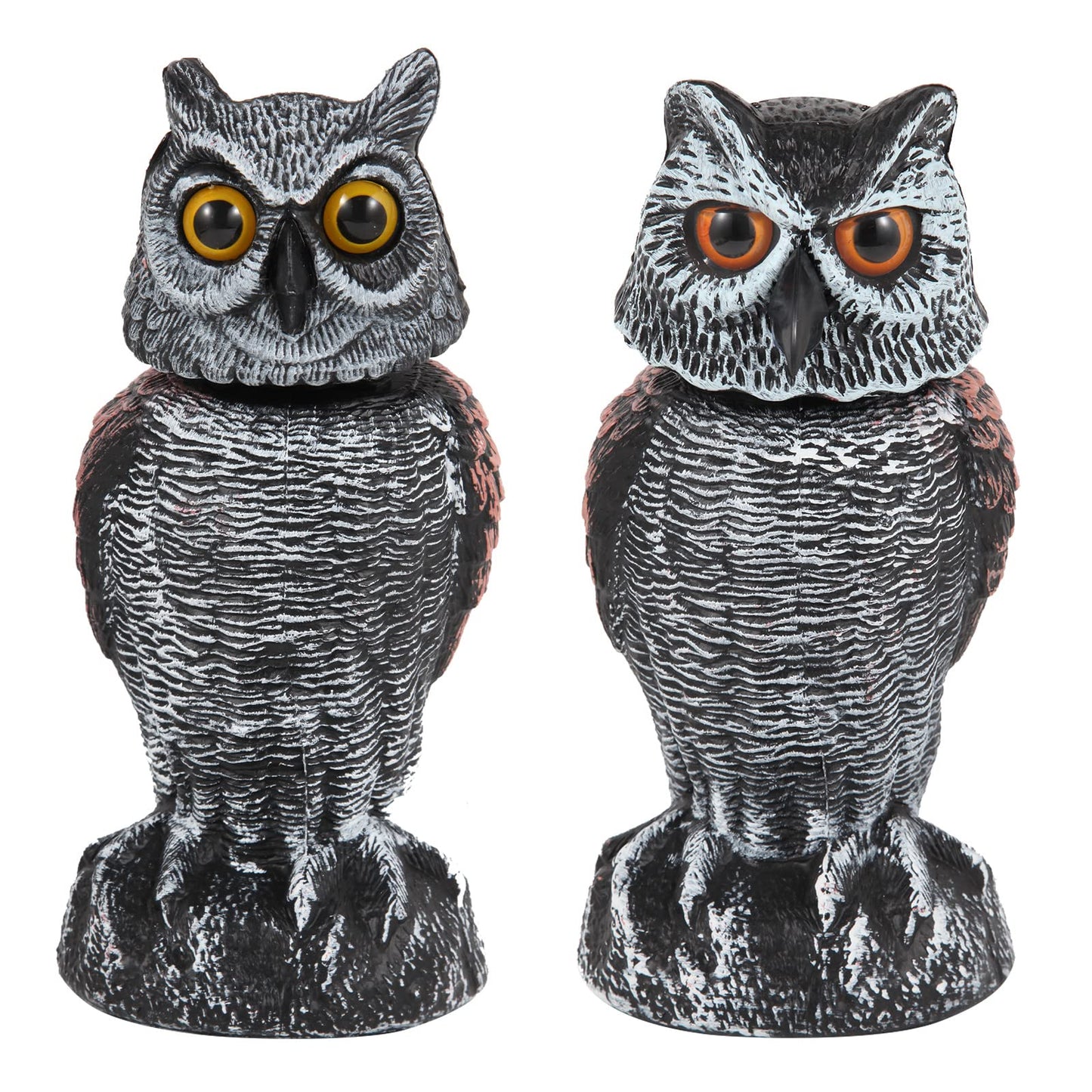 Hedoc Fake Owl Decoys to Scare Birds Away from Gardens and Patios