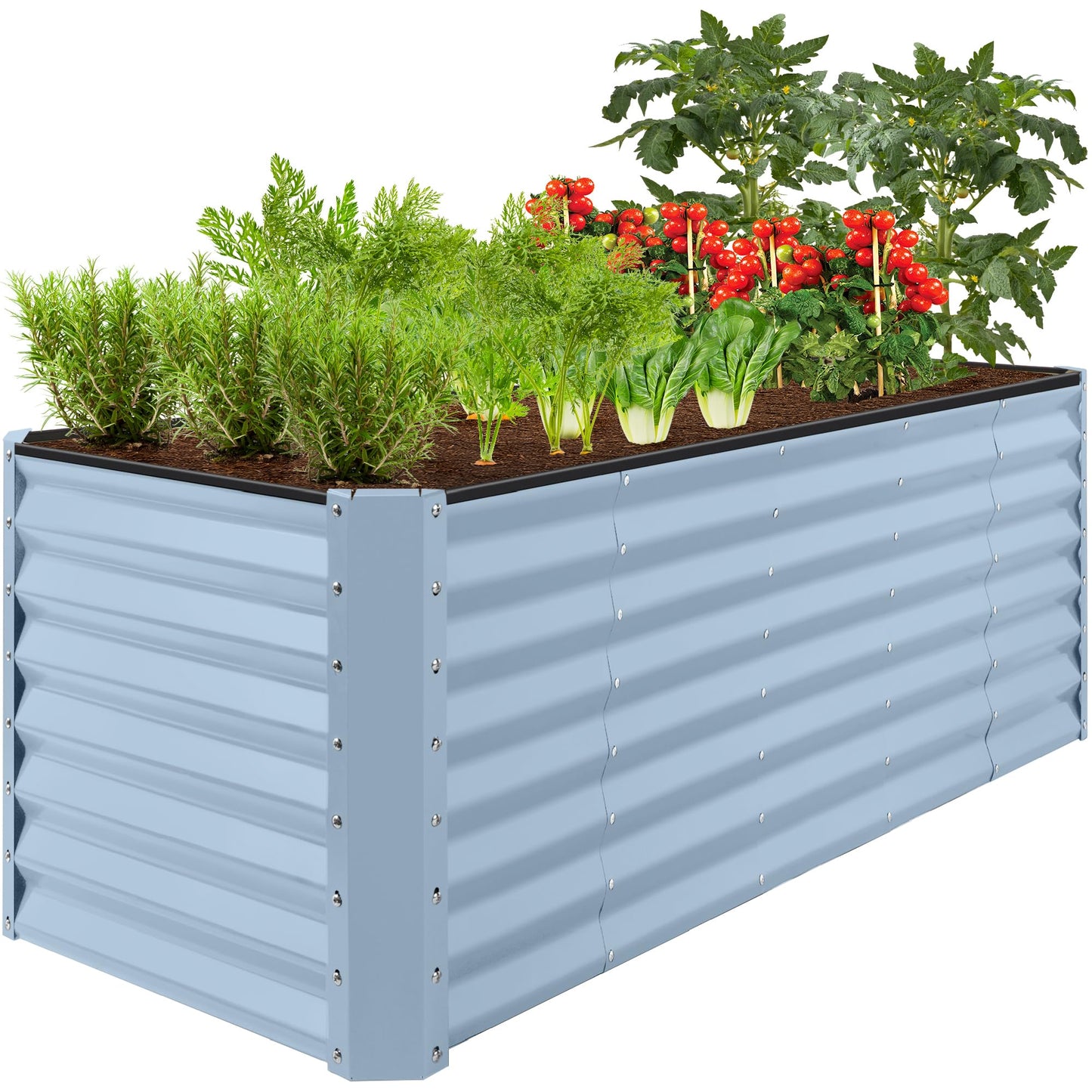 Best Choice Products Outdoor Metal Raised Garden Bed, Planter Box for Vegetables, Flowers, Herbs
