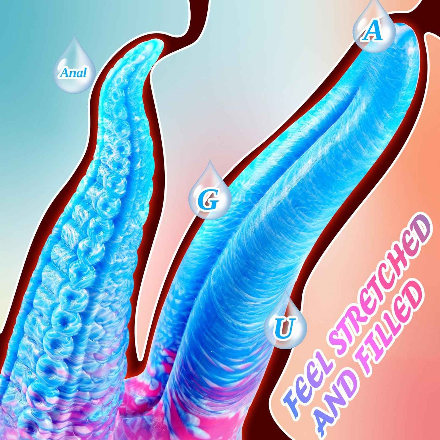 7.9" Double Head Tentacle Dildo, Small Monster Double Head Realistic Dildo