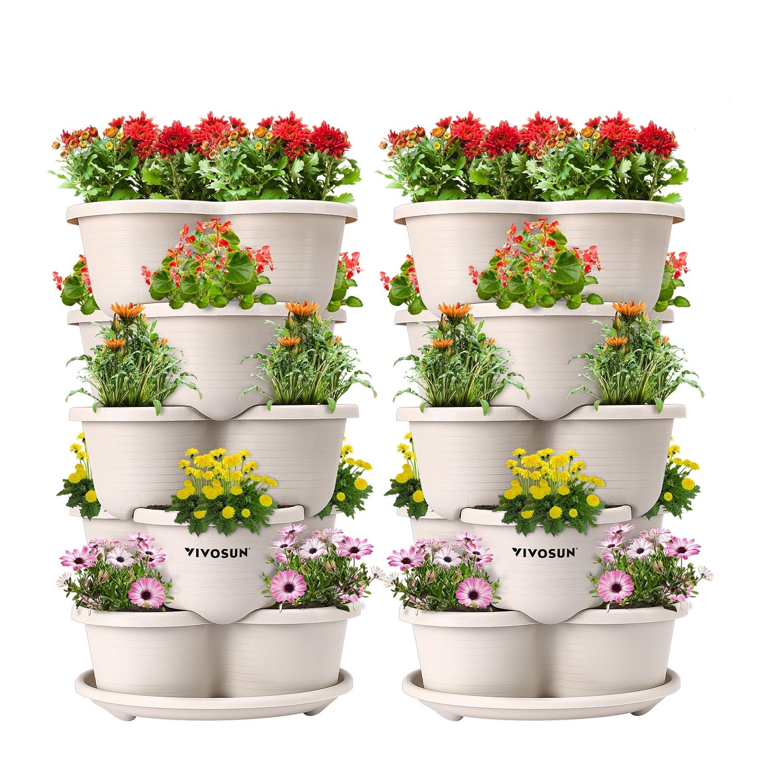VIVOSUN 5 Tier Vertical Gardening Stackable Planter