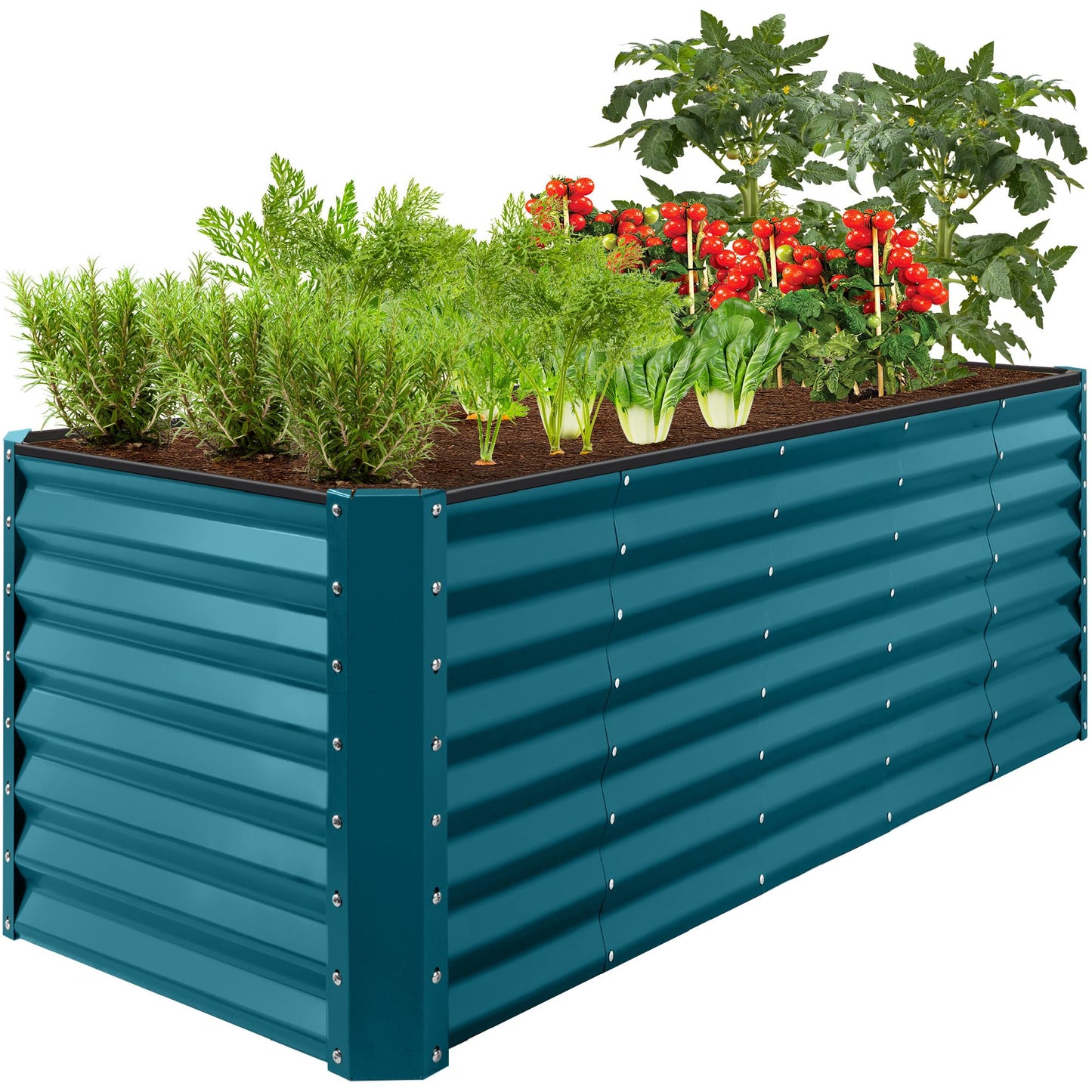 Best Choice Products Outdoor Metal Raised Garden Bed, Planter Box for Vegetables, Flowers, Herbs