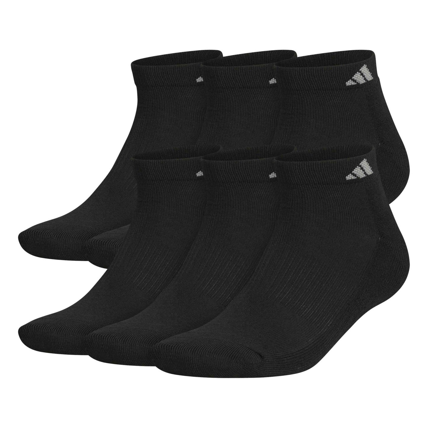 adidas Men's Athletic Cushioned Low Cut Ankle Socks (6 Pairs) Durable & Comfortable