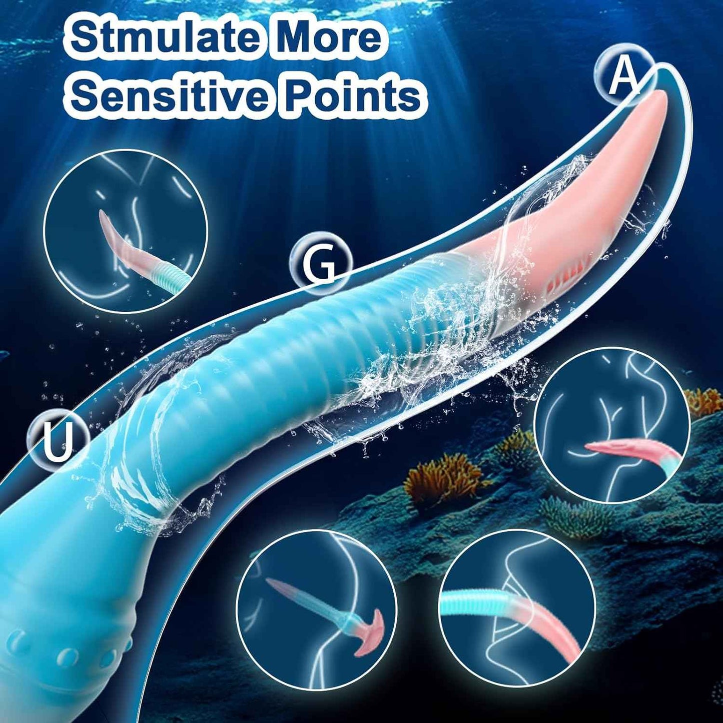 Serhoo Luminous Fantasy Dildo Silicone Prostate Massager with Knot