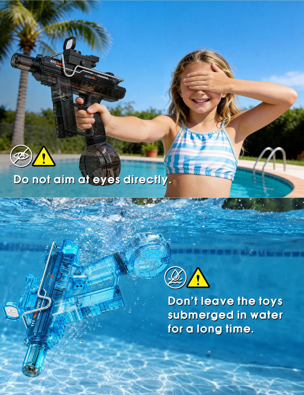 Electric Water Gun for Adults Kids,Realistic SMG,Rechargeable,Automatic Squirt Watergun,Pool Party Outdoor Toy,Summer Battle Game,Long Range,2026 Super Powerful LED Blaster Electric Water Guns