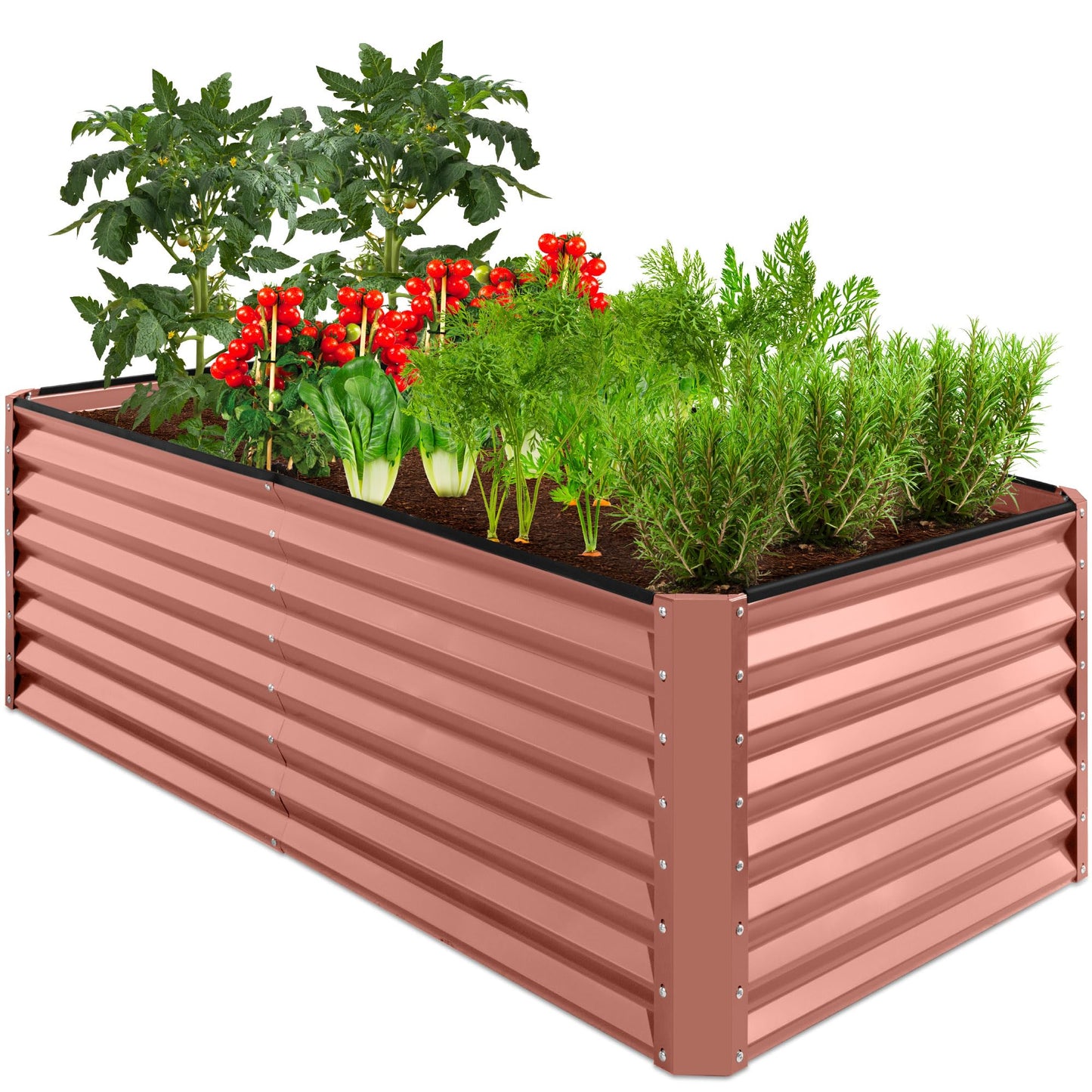 Best Choice Products Outdoor Metal Raised Garden Bed, Planter Box for Vegetables, Flowers, Herbs