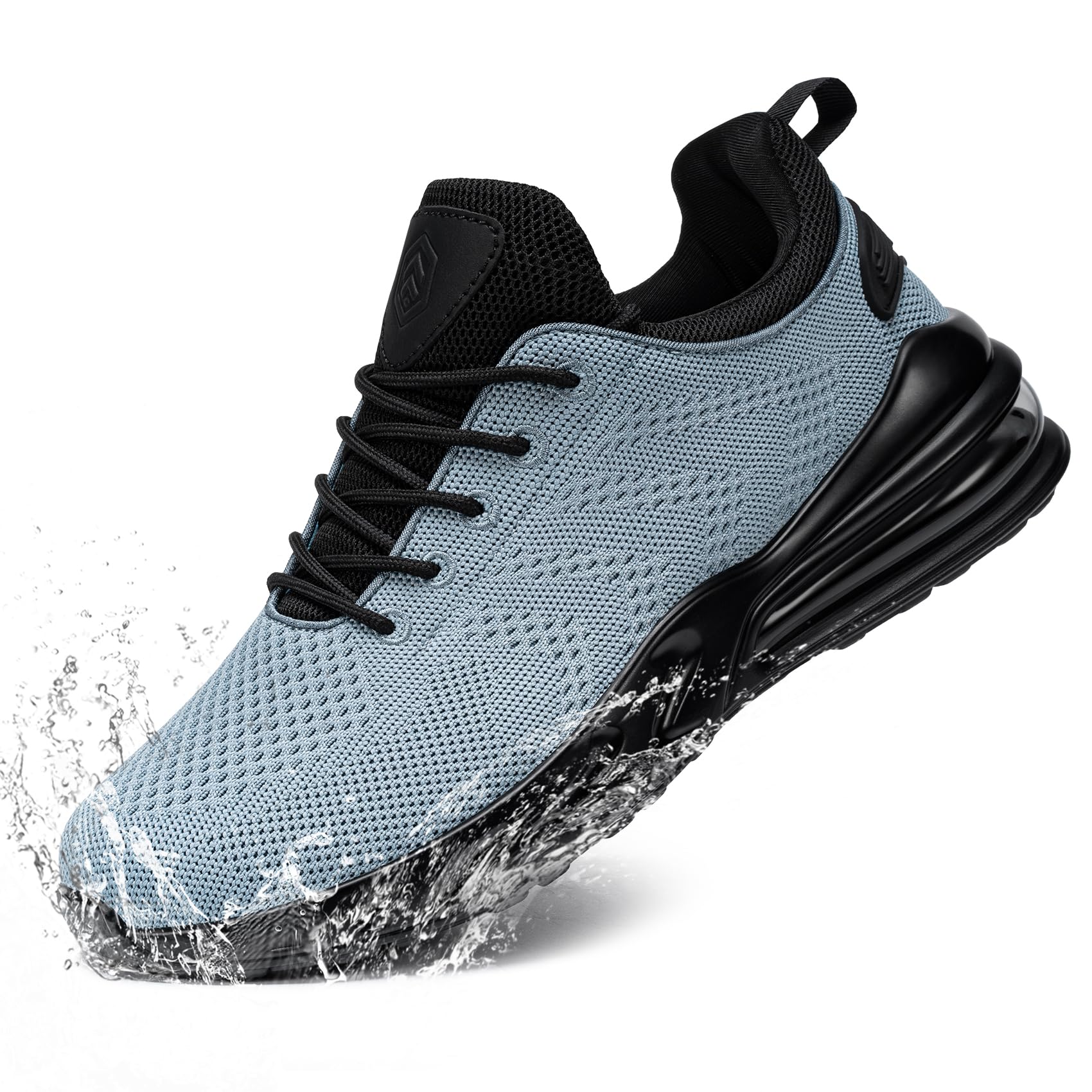 LARNMERN Men Non Slip Work Sneakers Water Resistant Food Service Zapatos Trabajo Antideslizantes Walking Shoes Waterproof Shoes Slip-on