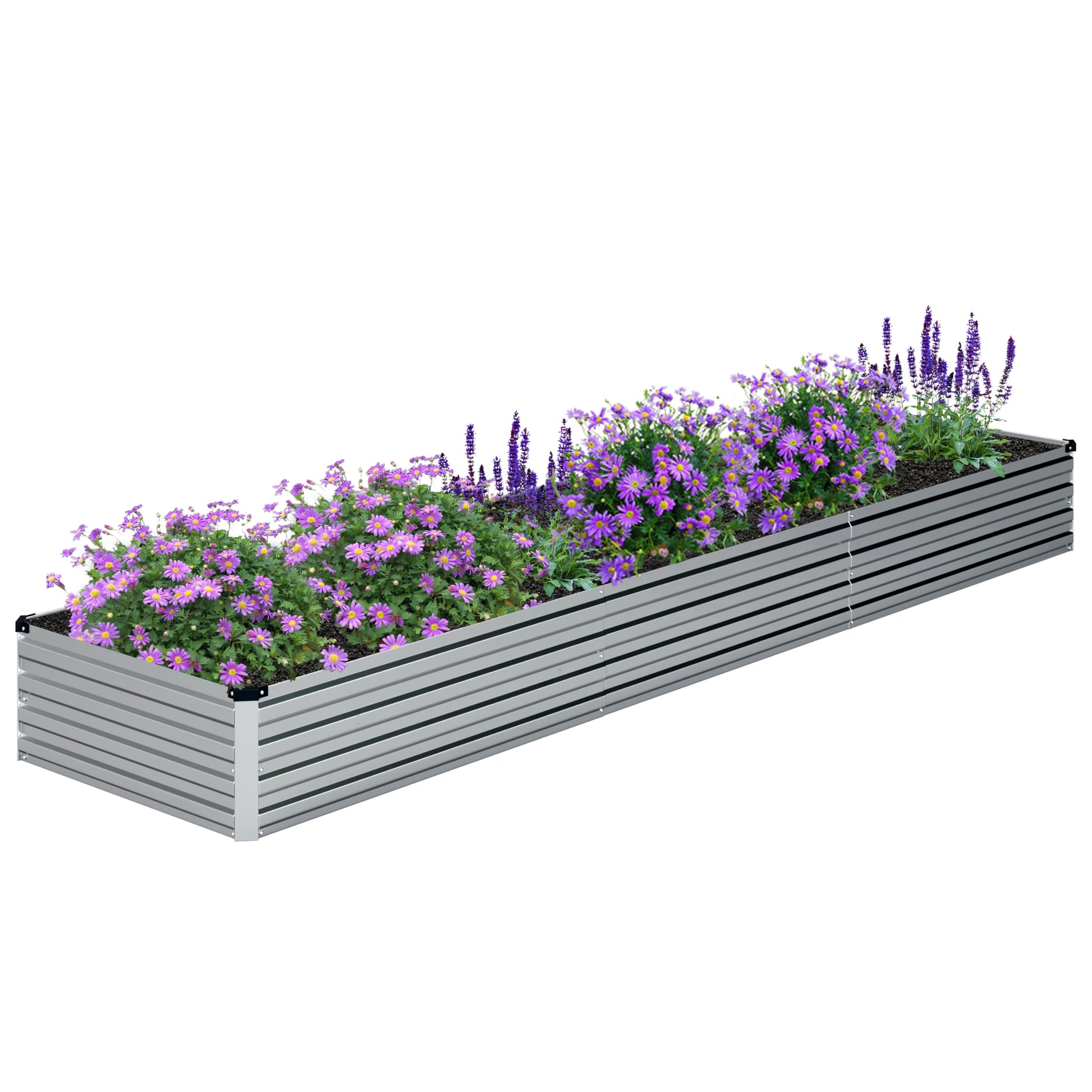 DIIYIV Galvanized Raised Garden Bed,Raised Graden Bed-Square Metal Garden Bed,Large Planter Raised Bed Outdoor,Garden Box for Vegetables,Flower,herb
