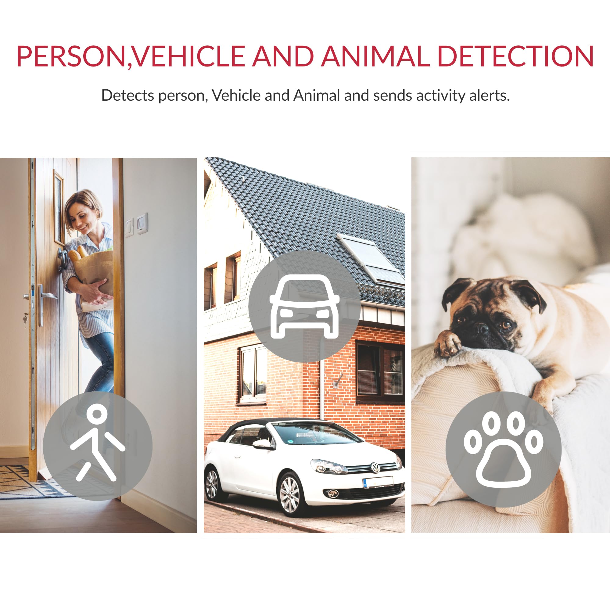 YI Pro 2K 4PC Home Security Camera, Indoor Camera with Person, Vehicle, Animal Detection, Phone App for Baby, Pet, Dog Monitoring, Compatible with Alexa and Google Assistant