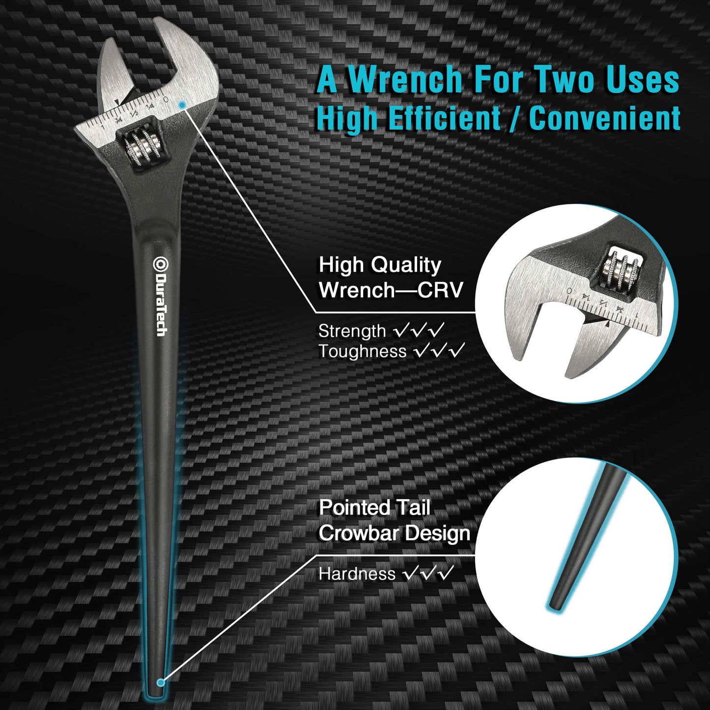 DURATECH Adjustable Construction Spud Wrench