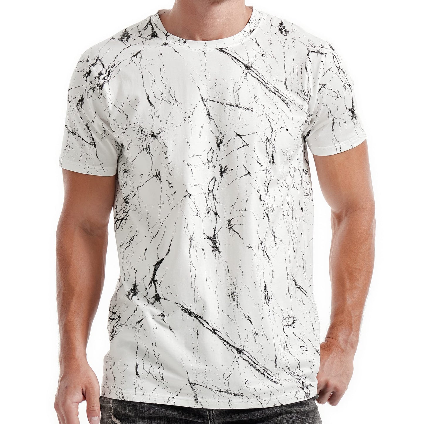 KLIEGOU Mens Hipster Hiphop Tees - Fashion Print T-Shirts