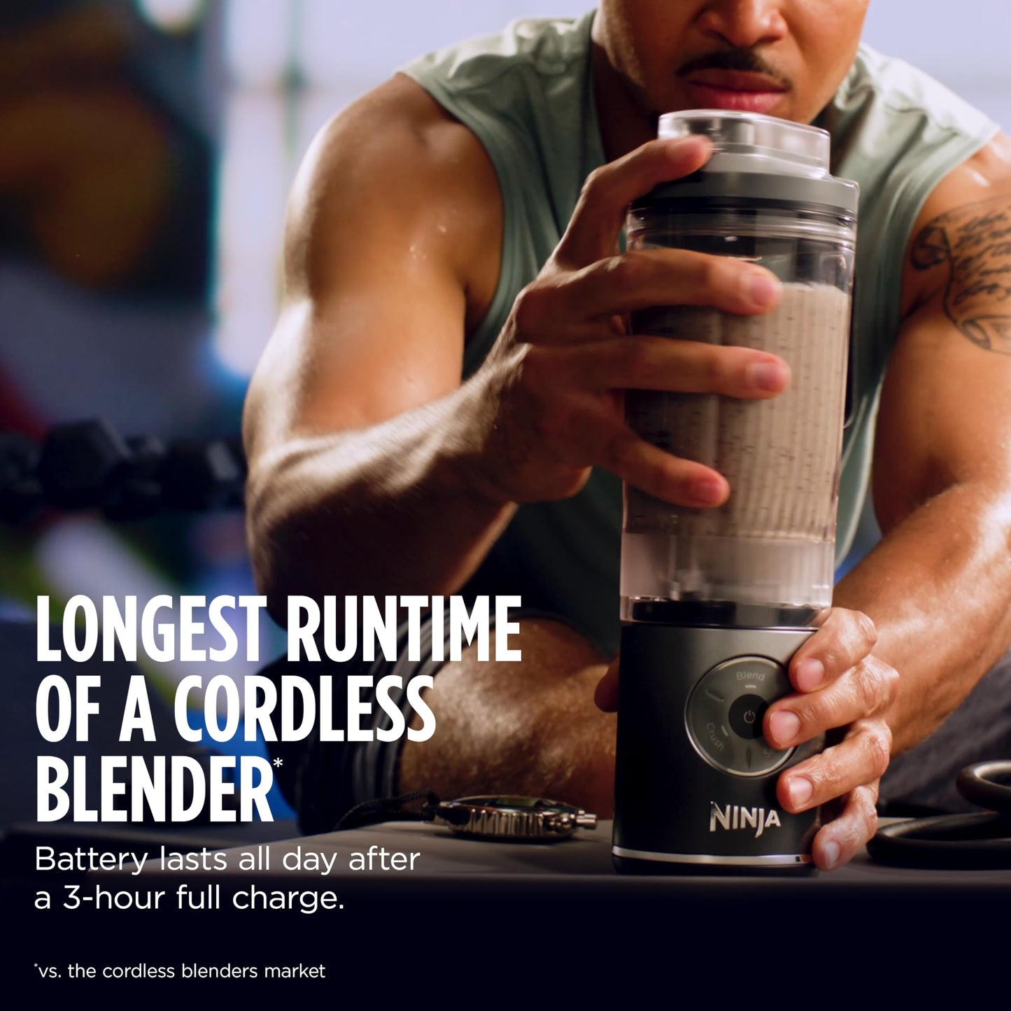 Ninja Blender, Blast Max, Cordless, Personal Blender for-Smoothies, Frozen Drinks, Ice Crush, 22 oz. Removable Vessel, Leakproof-Lid, BPA-Free, Dishwasher Safe, Auto-iQ Technology