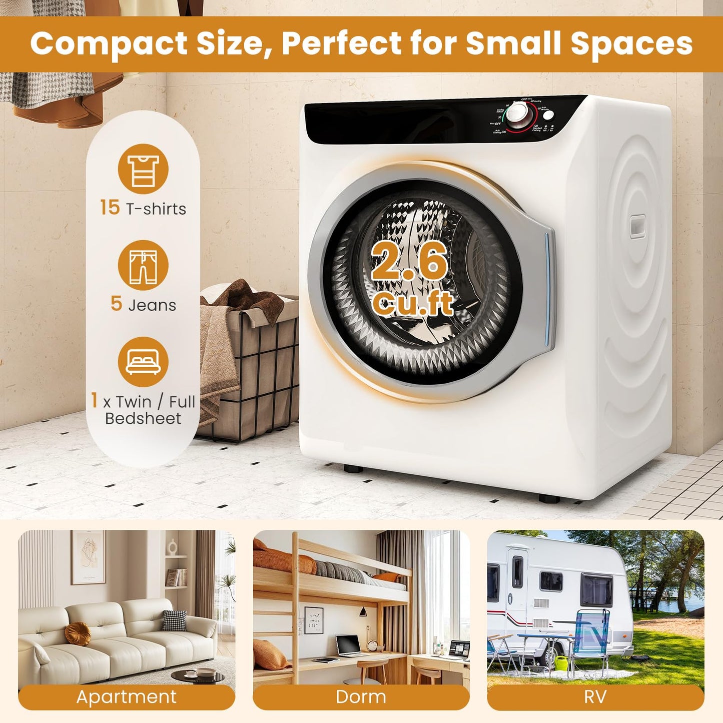Auertech Portable Washer and Dryer Combo Set