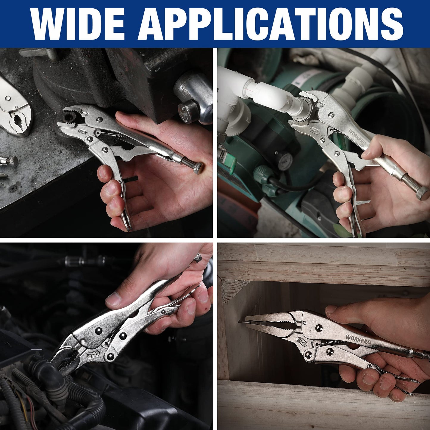WORKPRO 5-Piece Locking Pliers Set,