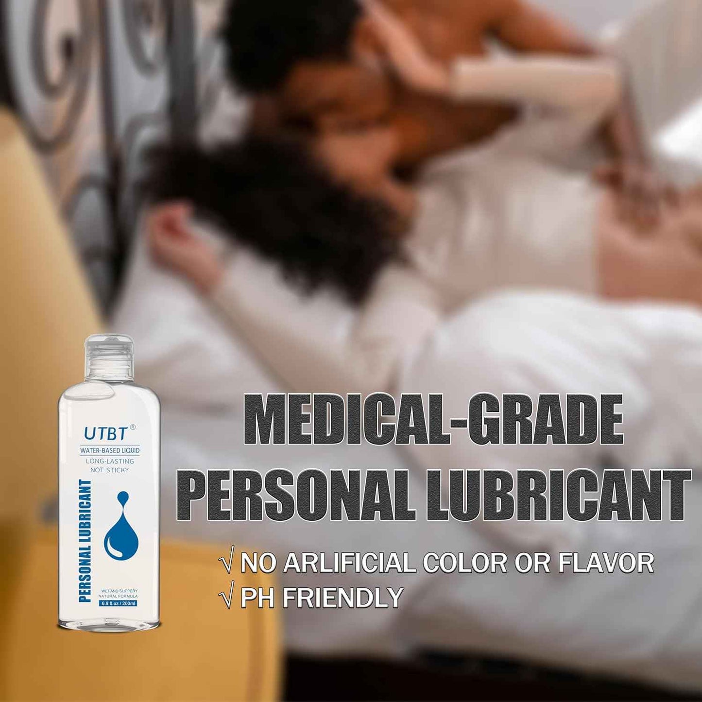 Water Based Lube Personal Lubricants,Sex Lube Toy Friendly Natural Feeling Lube for Women Men and Couples Non-Staining 6.8 Fl Oz