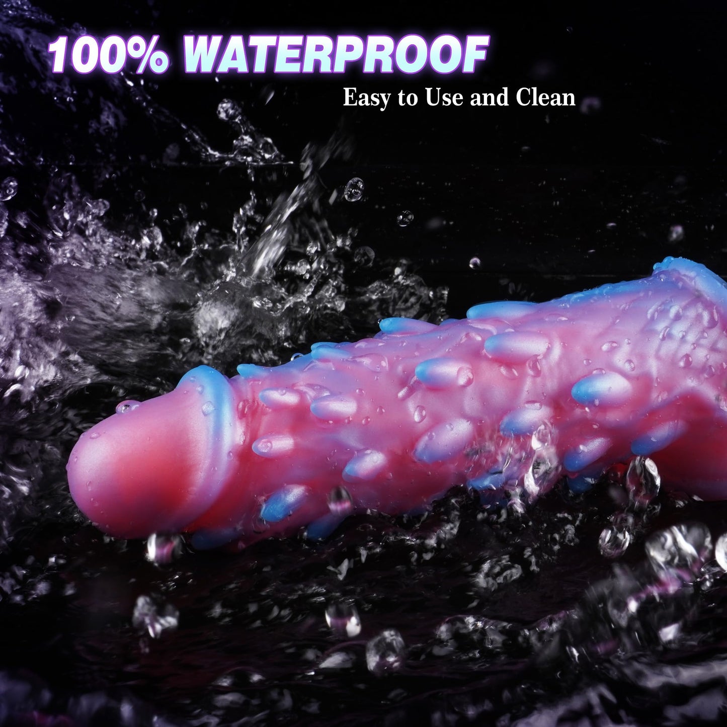 Cock Sleeve Monster Penis Sleeve with CockRing - Fantasy Penis Extender Sheath to Enlarge and Prolong, Soft Silicone Reusable Cock Sheath for Length & Girth, Sex Toys for Men & Couples Fun