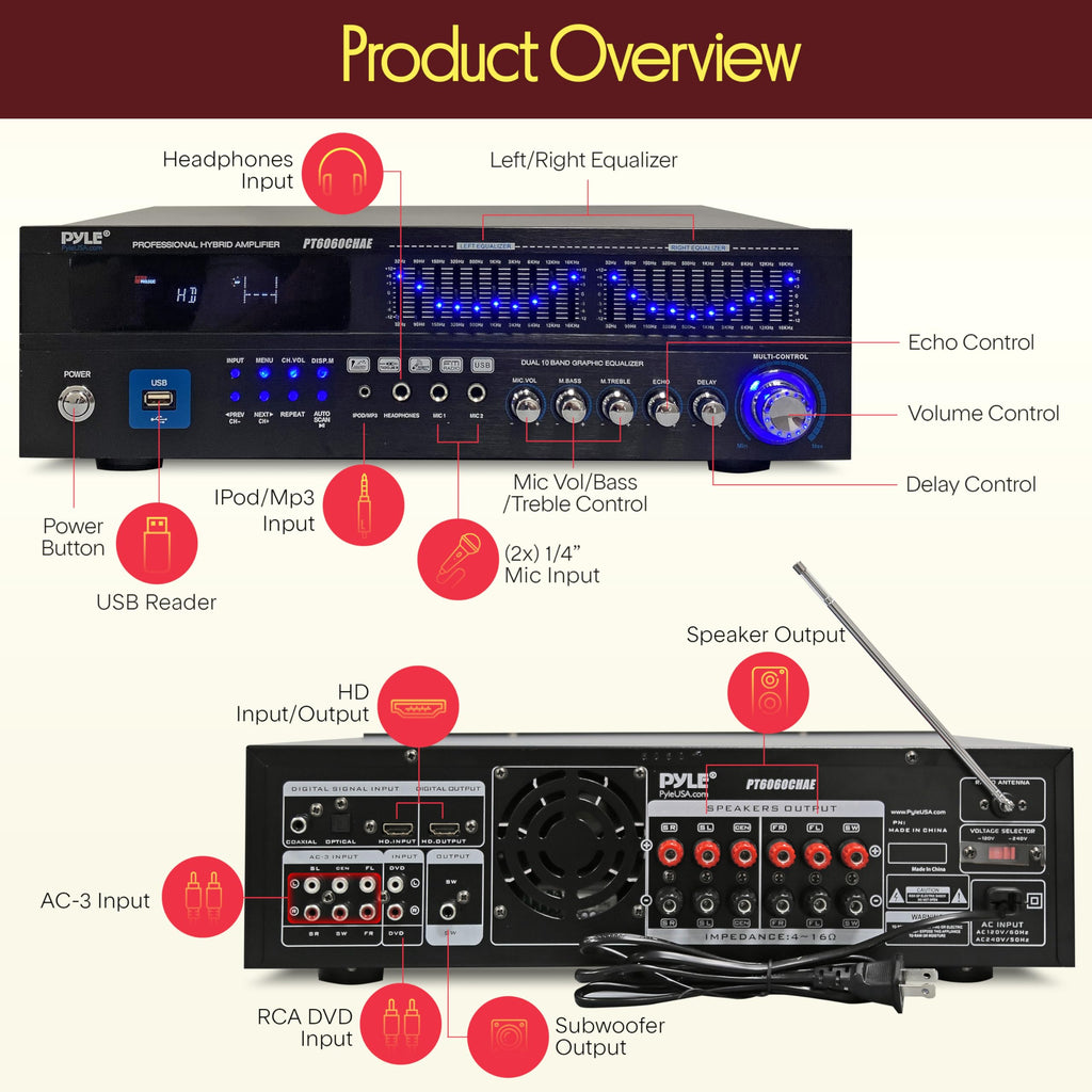 Bluetooth Hybrid Stereo Home Pre-Amplifier
