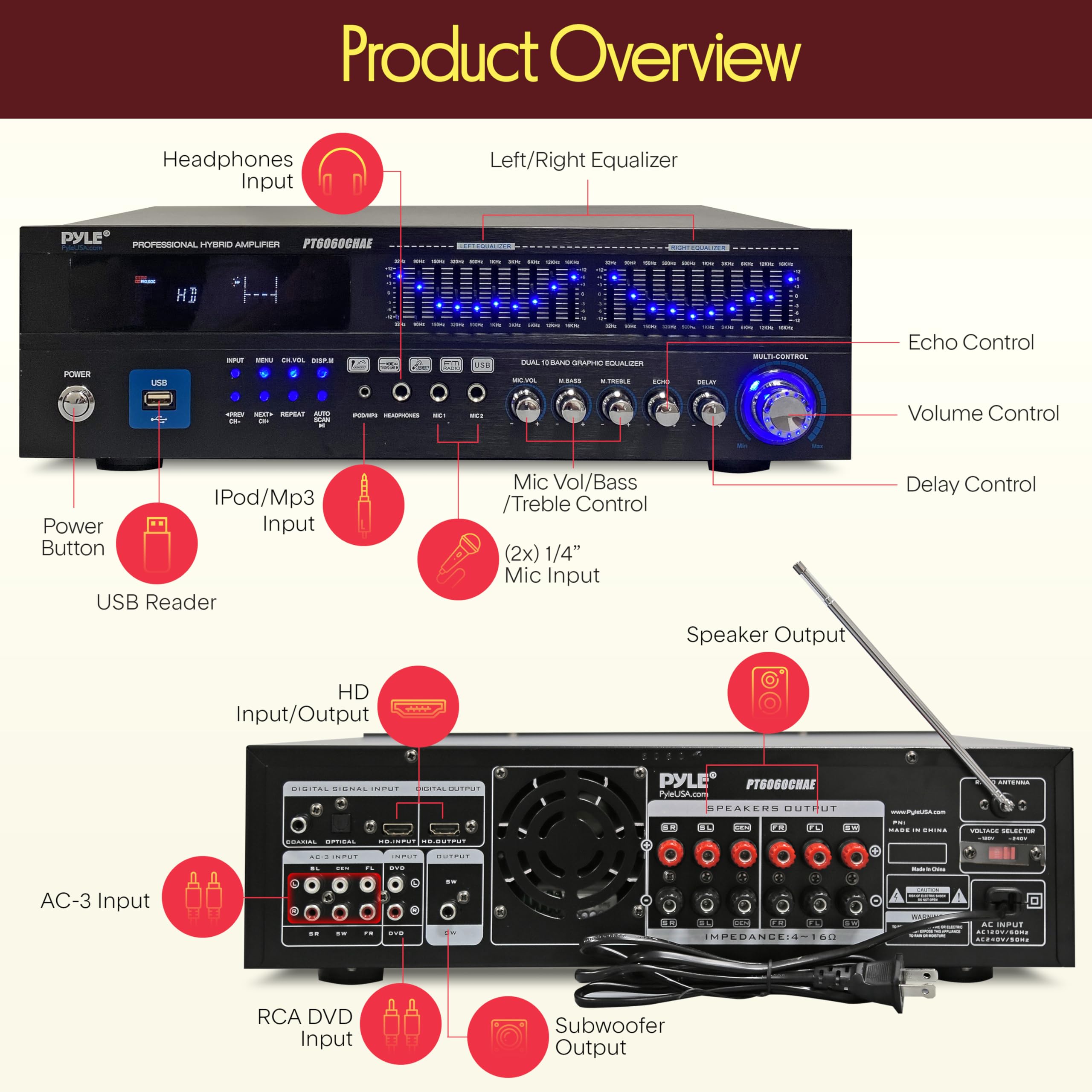 Bluetooth Hybrid Stereo Home Pre-Amplifier