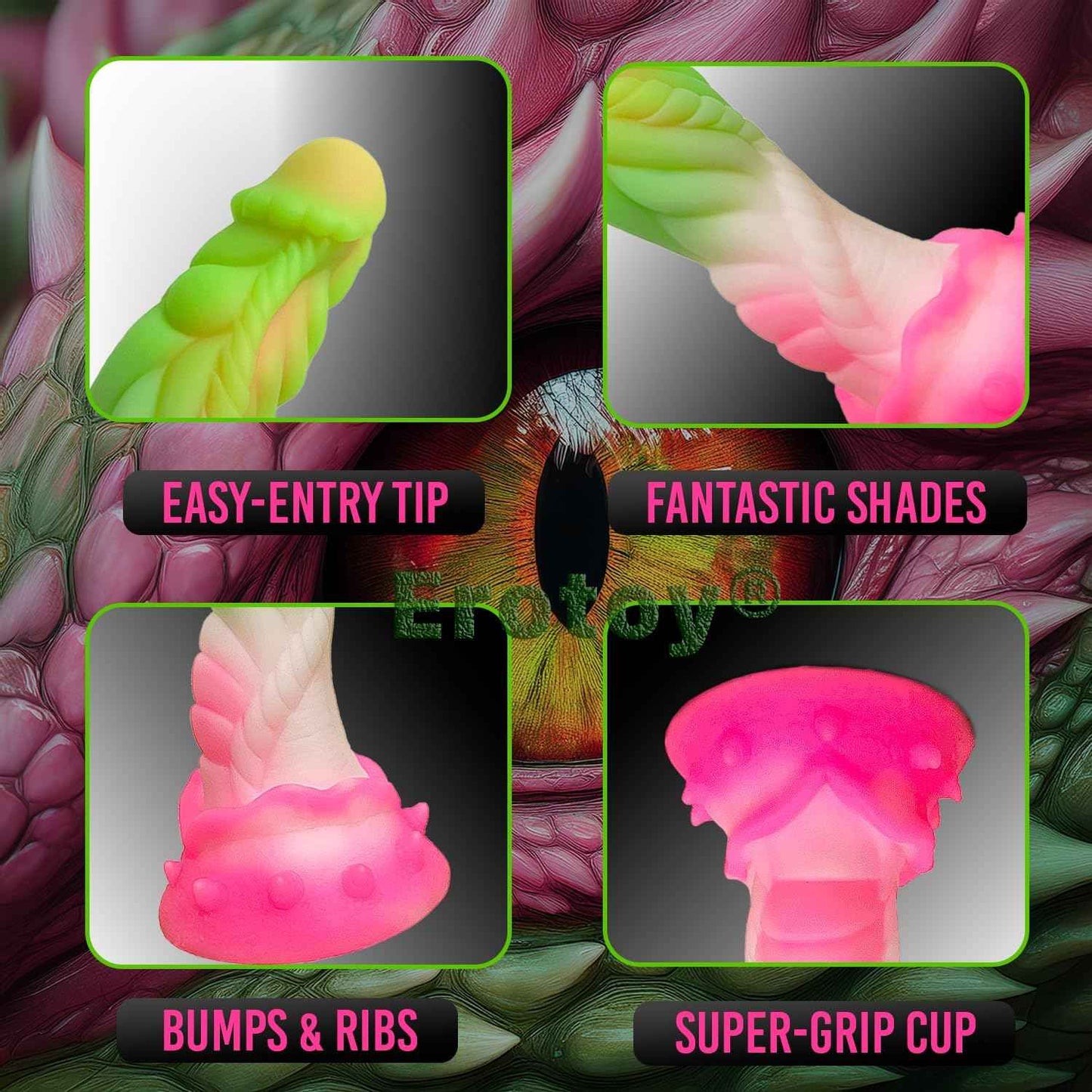 Fantasy Silicone Dildo Monster Sex Toy for G spot Vagina Anal Pleasure for Women Men Couples Sex Games