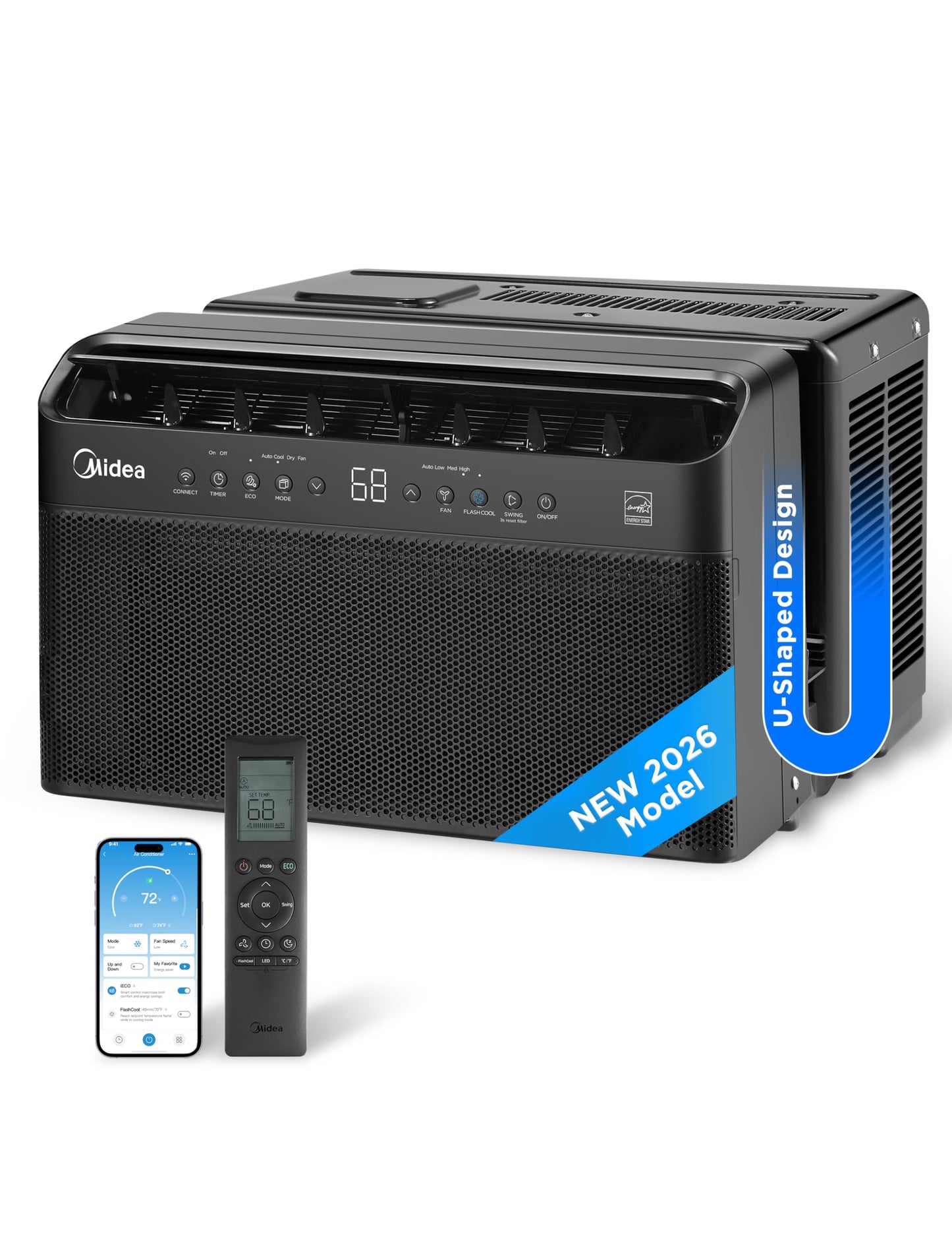 Midea U Shaped Smart Inverter Window Air Conditioner