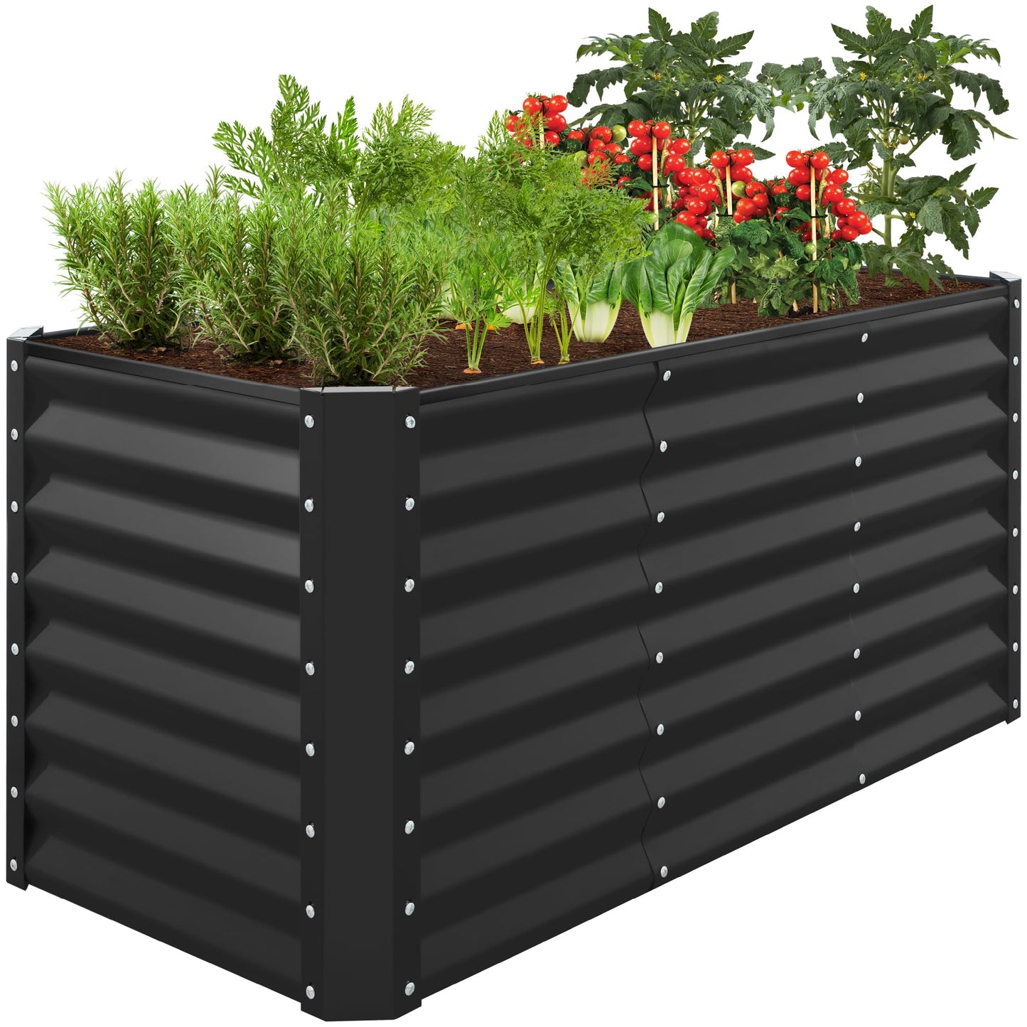Best Choice Products Outdoor Metal Raised Garden Bed, Planter Box for Vegetables, Flowers, Herbs