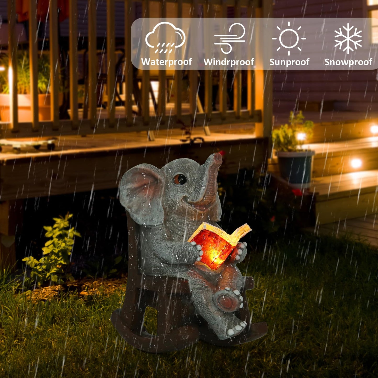 FOXMIS 6in Frogs Statues Decor