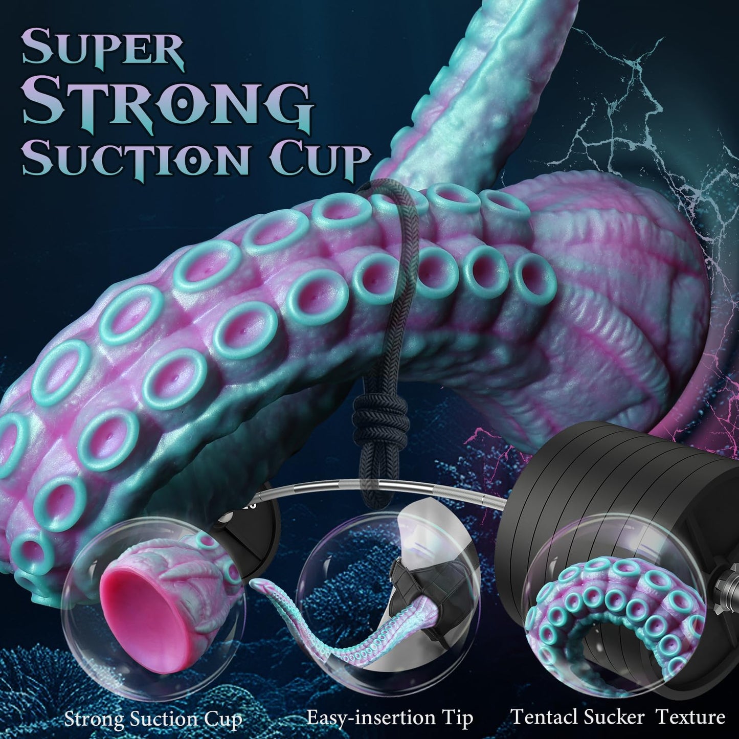 Tentacle Dildo Anal Sex Toys - Long Anal Dildos Fantasy Tentacle Toys with Strong Suction Cup, Silicone Monster Octopus Dildo Huge Butt Plug for Men Women Couples
