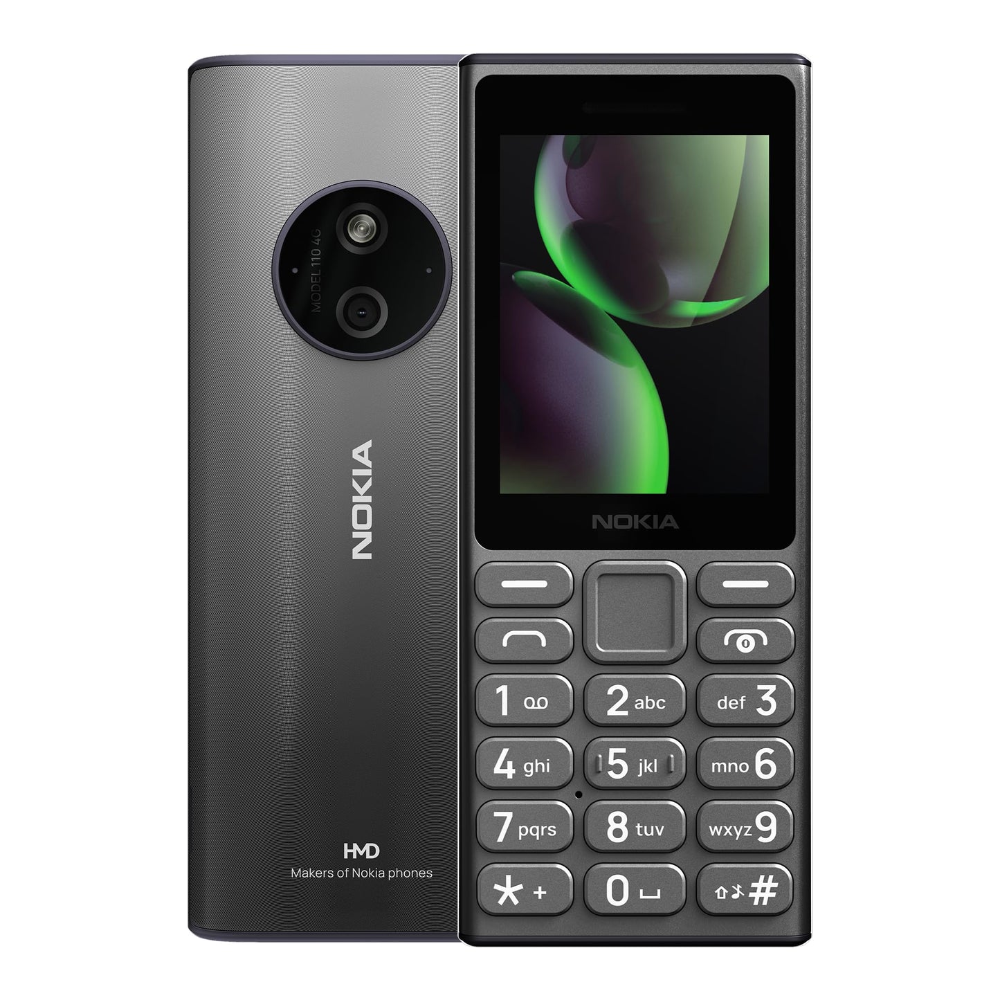 Nokia 110 4G (2024) | Dual SIM | GSM Unlocked Mobile Phone | Volte | Titanium | International Version | Not AT&T/Cricket/Verizon Compatible