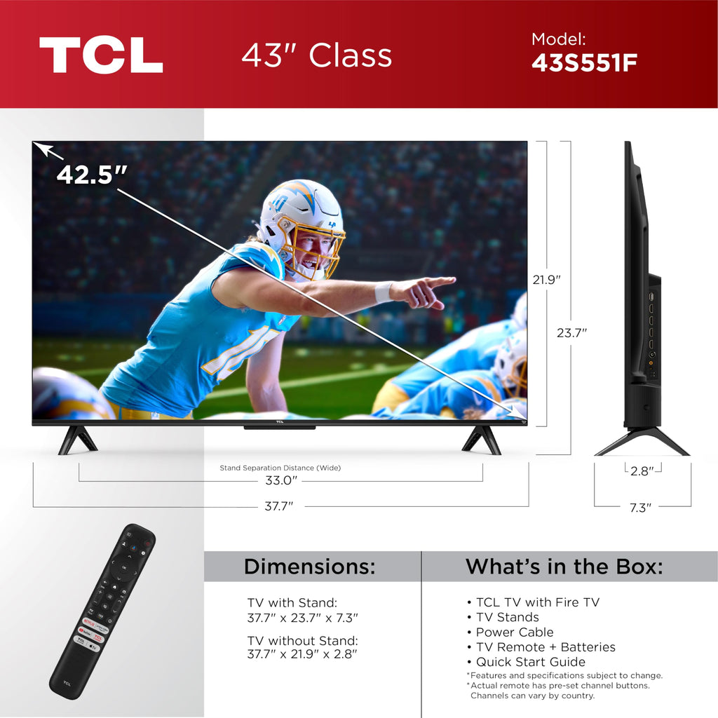TCL Class S5 UHD 4K LED Smart TV with Fire TV