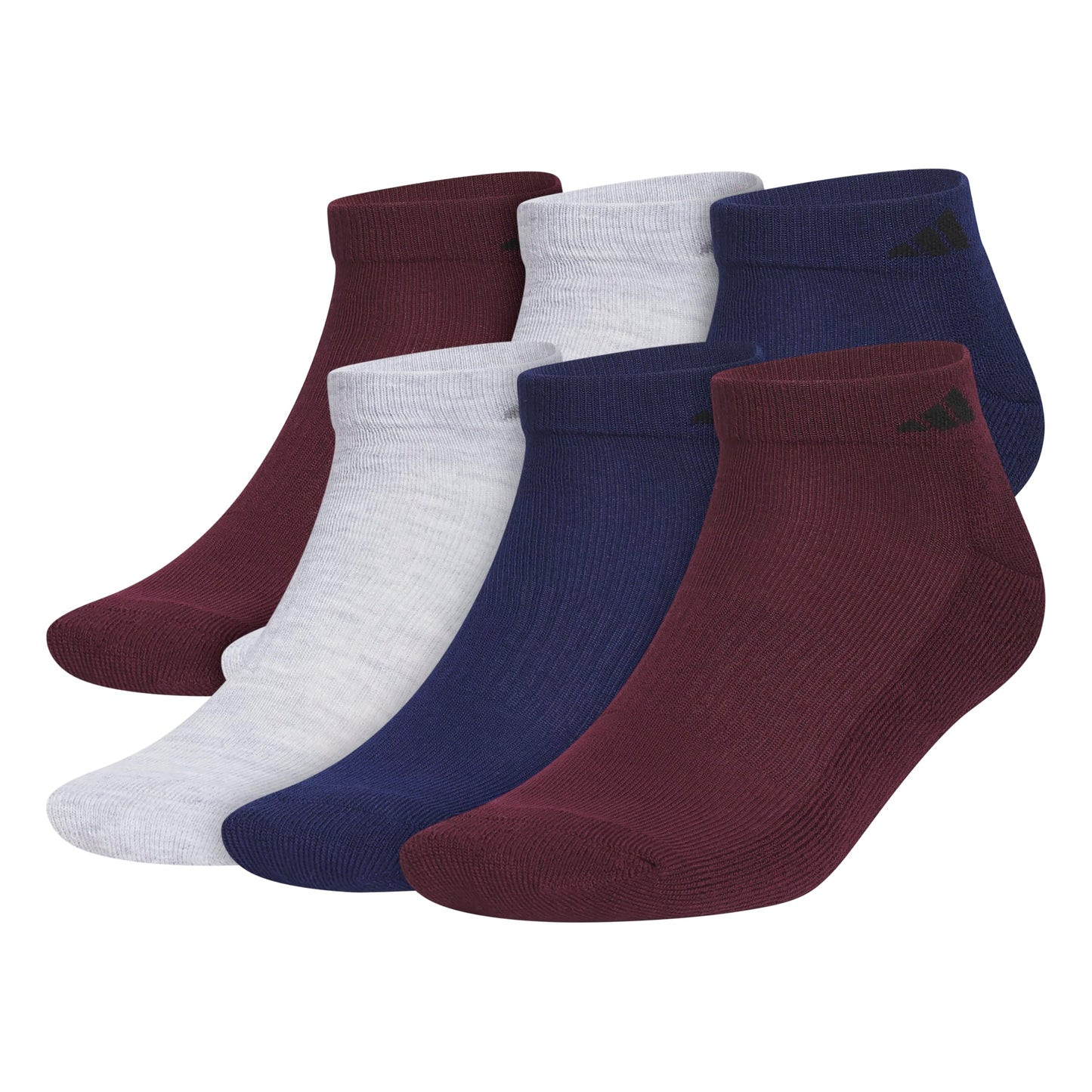 adidas Men's Athletic Cushioned Low Cut Ankle Socks (6 Pairs) Durable & Comfortable