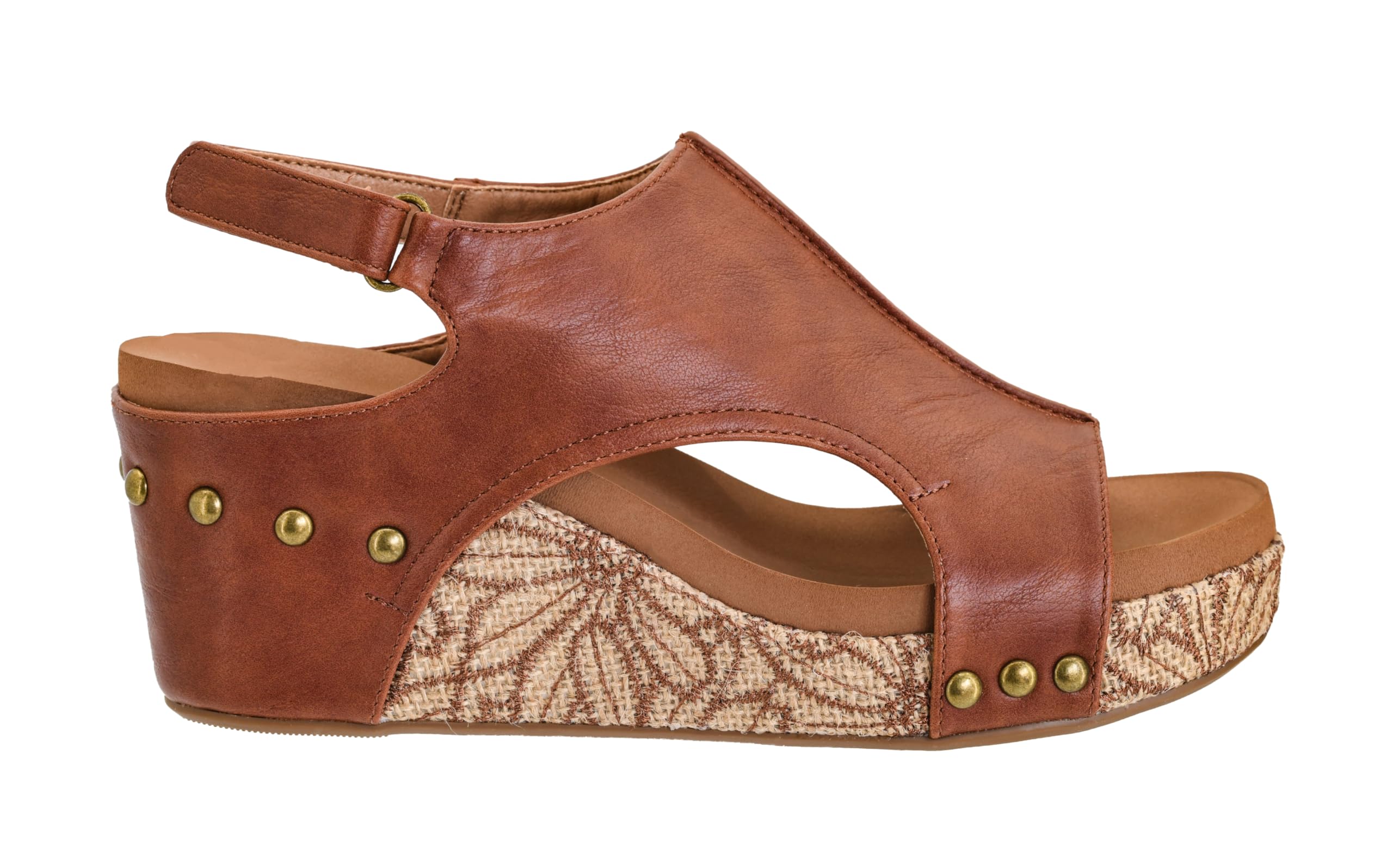 Corkys Footwear Womens Carley Wedges, Featuring Corkys EVA Foam Cushioned Insoles, A 2.5 Inch Heel, Lightweight For All Day Wear, And Hook And Loop Closure