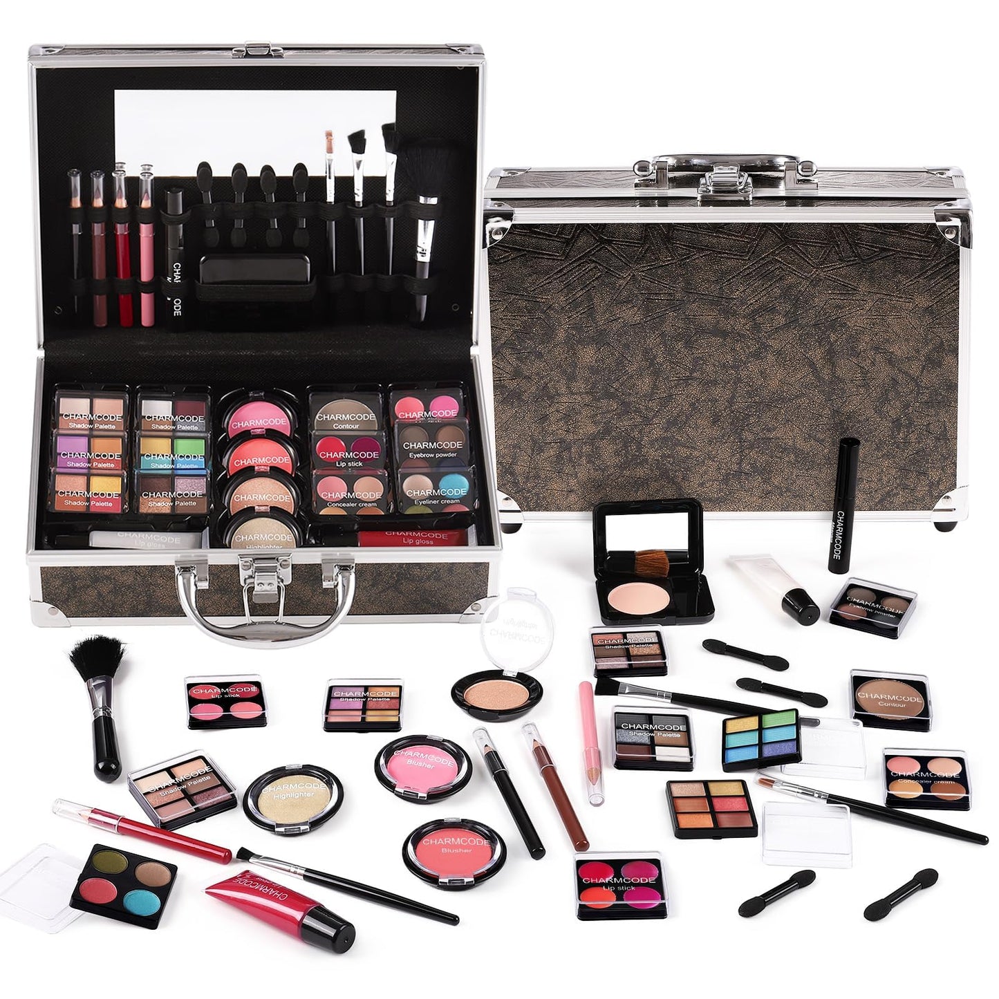 Complete Beauty Train Case with Makeup Kit