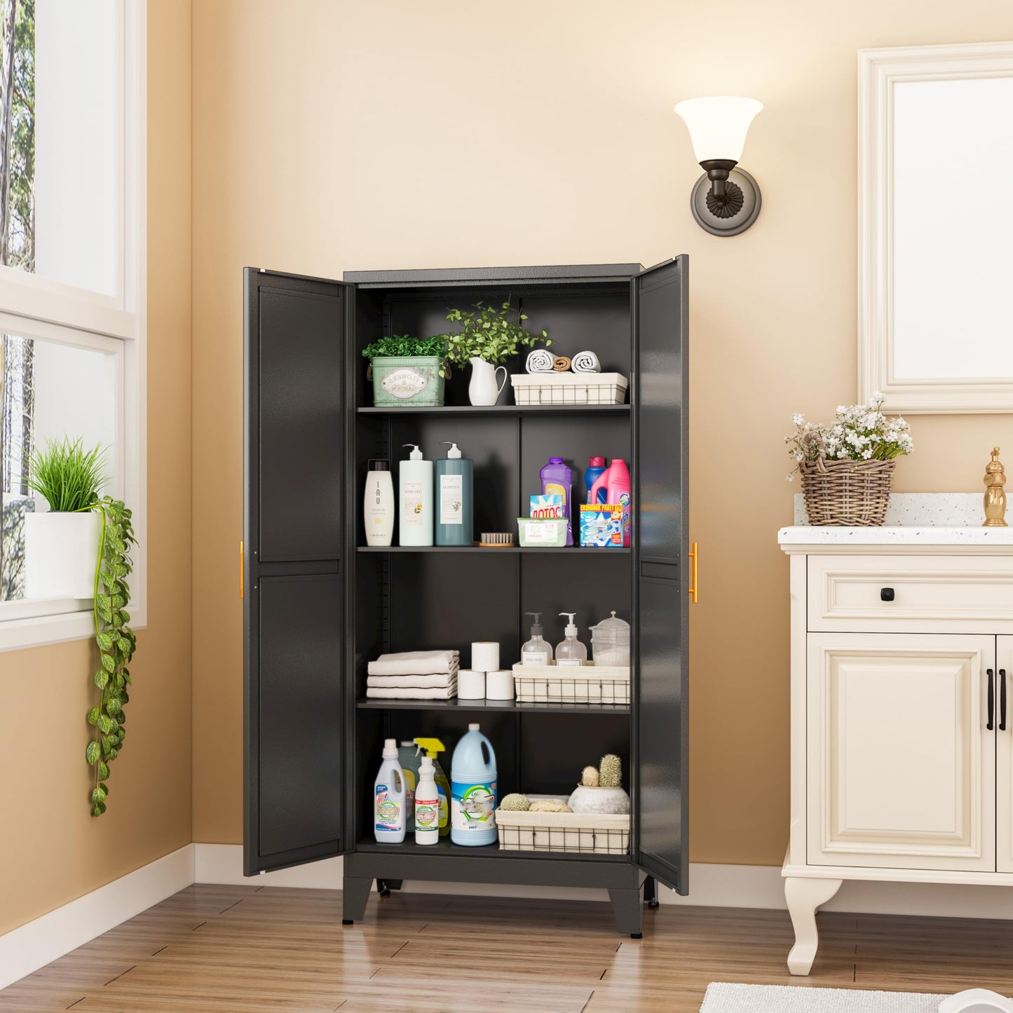 GAIOUS 2 Door Pantry Cabinet
