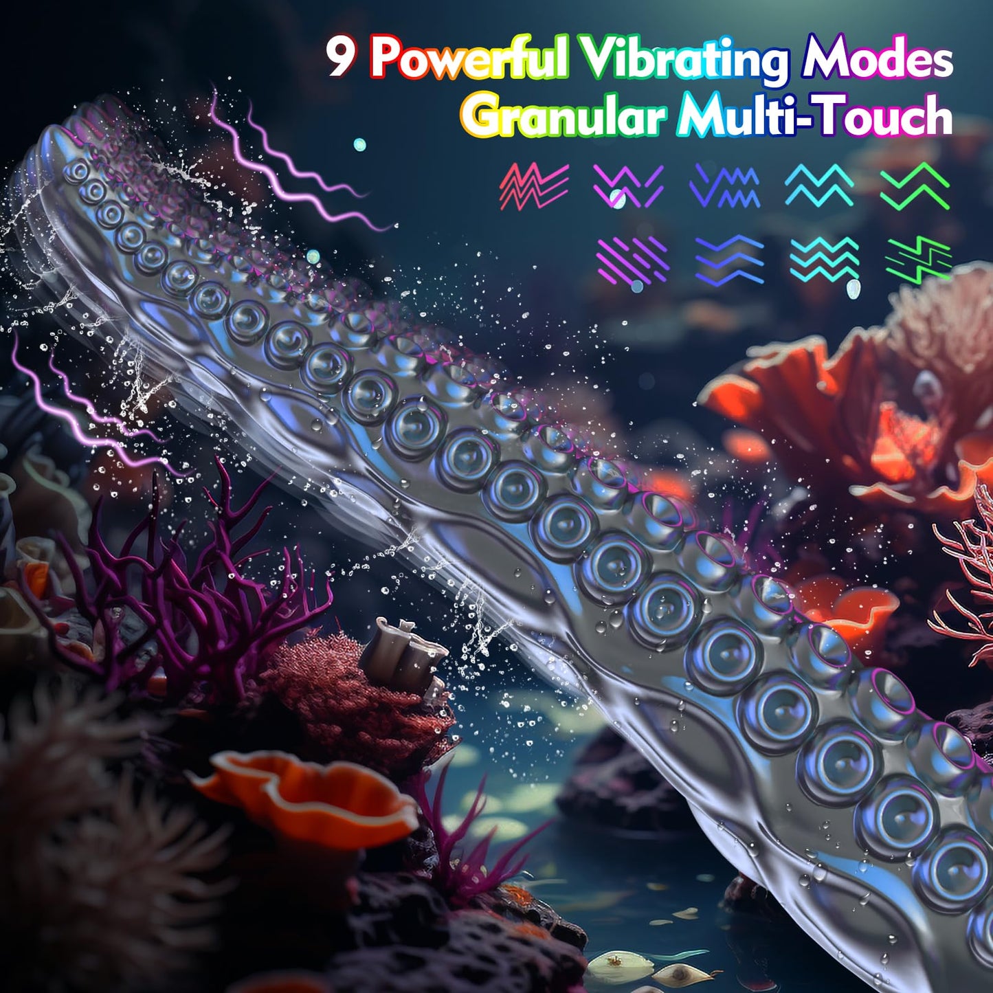 Tentacle Monster Dildo Sex Toys - 10.7" Vibrating Alien Octopus Fantasy Dildos Women Sex Toy with 9 Vibrations for G Spot Anal Clit Vagina Stimulation, APP Silicone Realistic Vibrator Adult Sex Toys