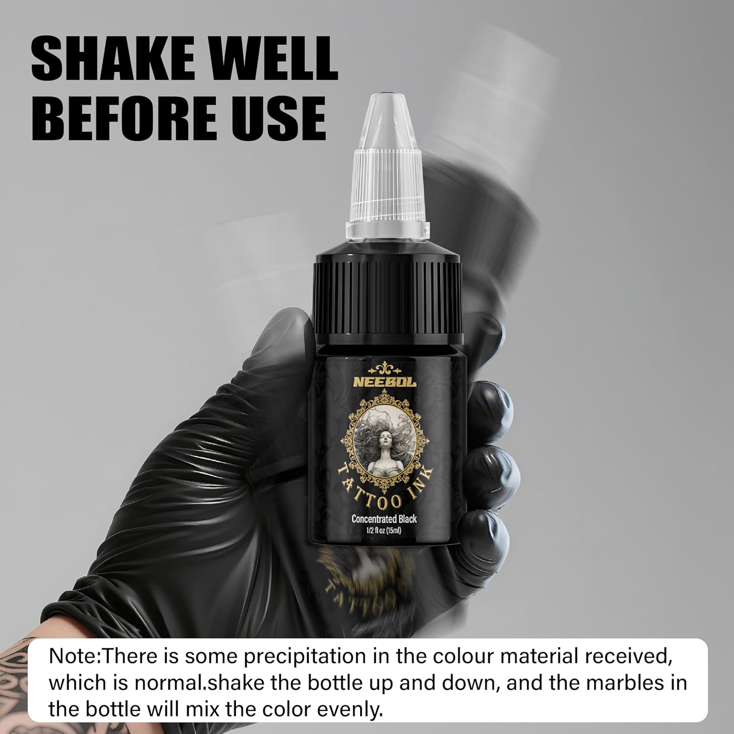 Neebol Tattoo Ink Set 14 Colors Professional Pigment 0.5 fl oz