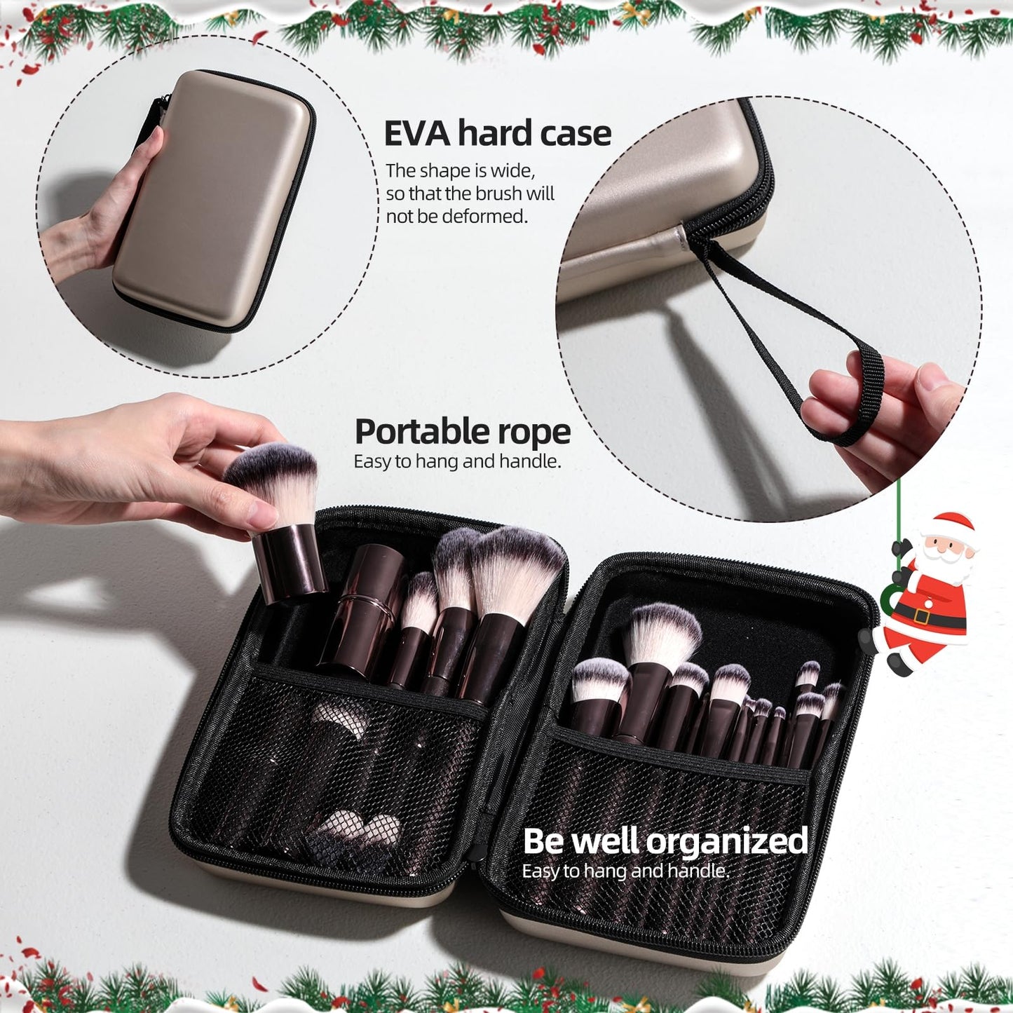 BS-MALL Makeup Brushes Kit – Professional Makeup Tools with Travel Case, Includes Foundation, Powder, Concealer, Lip & Eyeshadow Brushes for Daily Use & Versatile Occasions