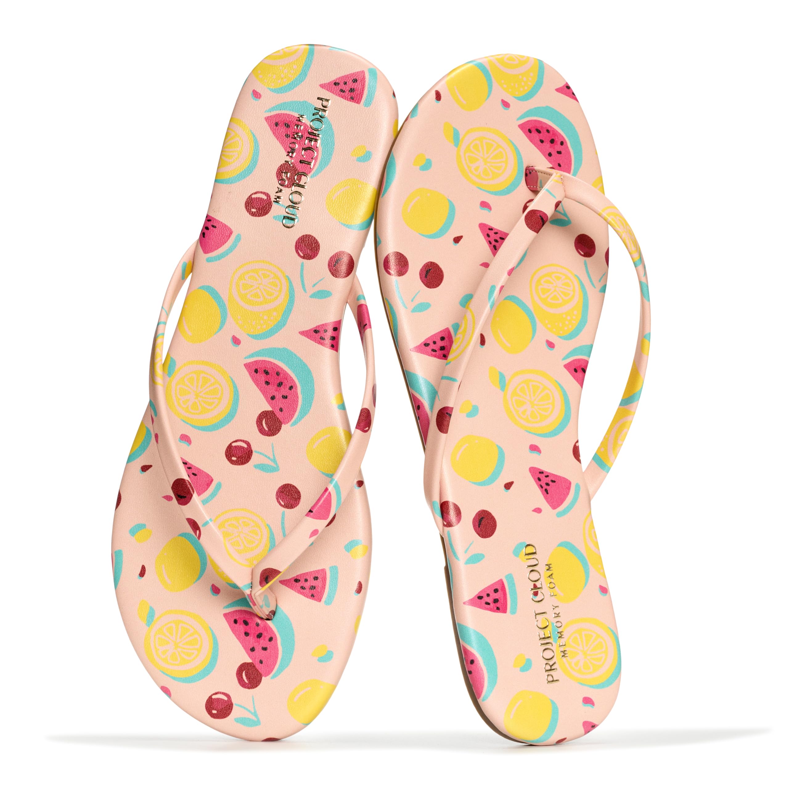 Project Cloud Flip Flops for Women Footwear- Lightweight and Memory Foam Insole Sandals for Women 2026 - Durable Non-Slip Beach Essentials Flats for Women Sandals (Foundations)