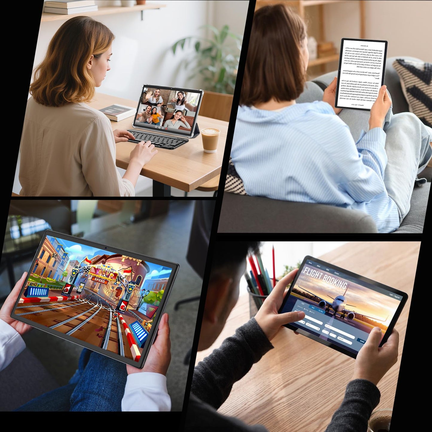 VisuPad Tablet with Keyboard, 2026 Android 15 Tablet with 26GB+256GB+2TB Expand, 10 Inch Tablet PC with 8-Core, Gemini AI, 5G WiFi, 8000mAh, BT5.0, GPS, Electronics Tablets with Case/Mouse/Stylus