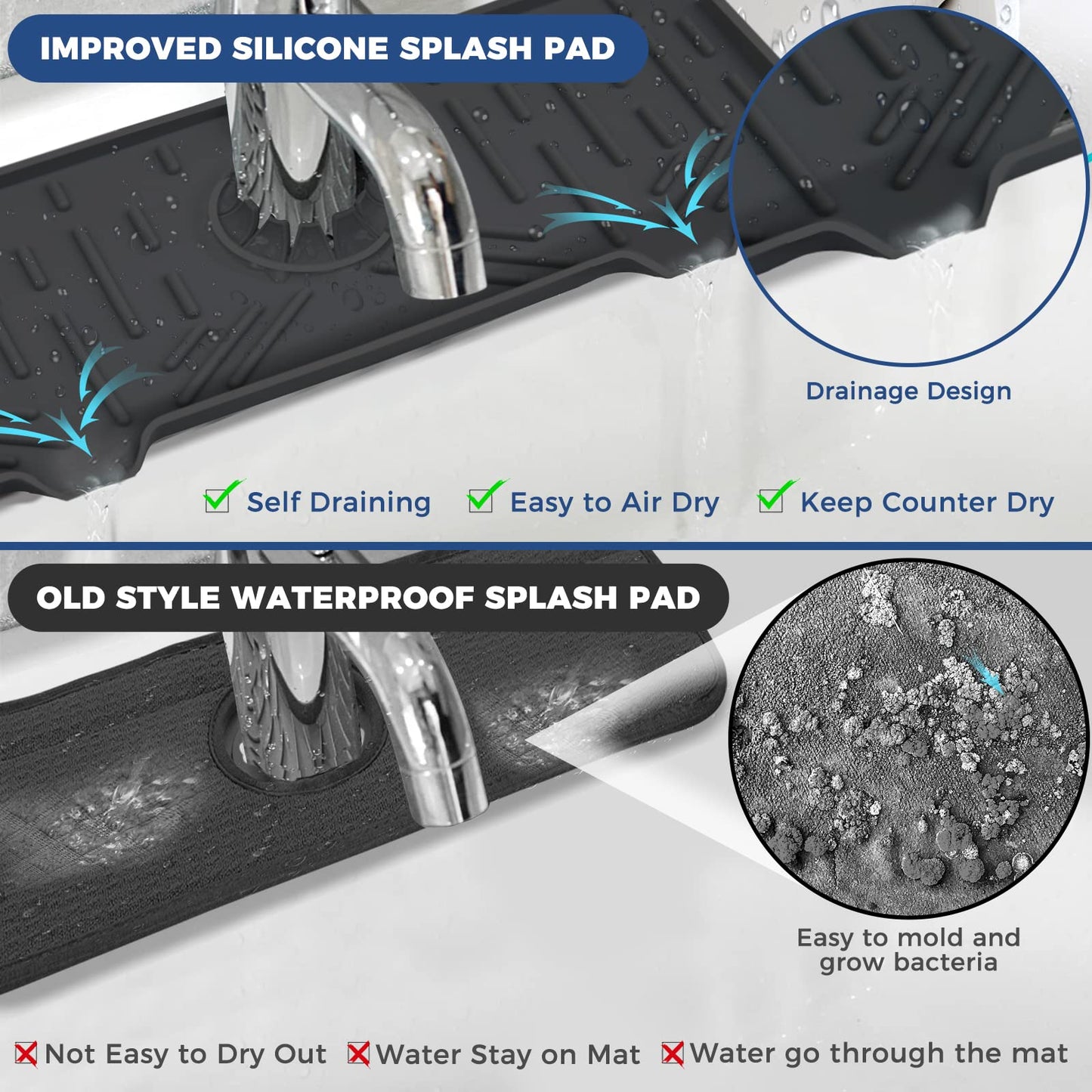 Drying Mats Cleaning Brushes Kitchen Gadgets Silicone Faucet Mat BABA1PHUI-919