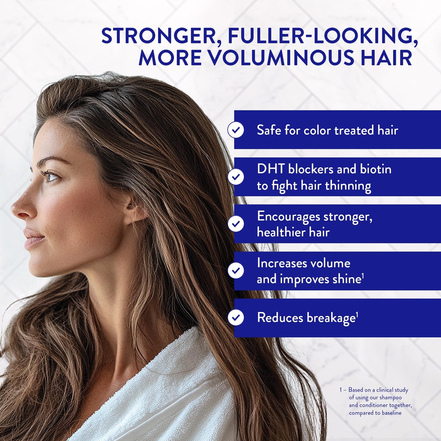 Routine Wellness Anti-Thinning Shampoo and Conditioner Set for Thinning Hair - Biotin DHT Blocker Women & Men - Color Safe Shampoo for Hair Loss & Healthier Hair - Set
